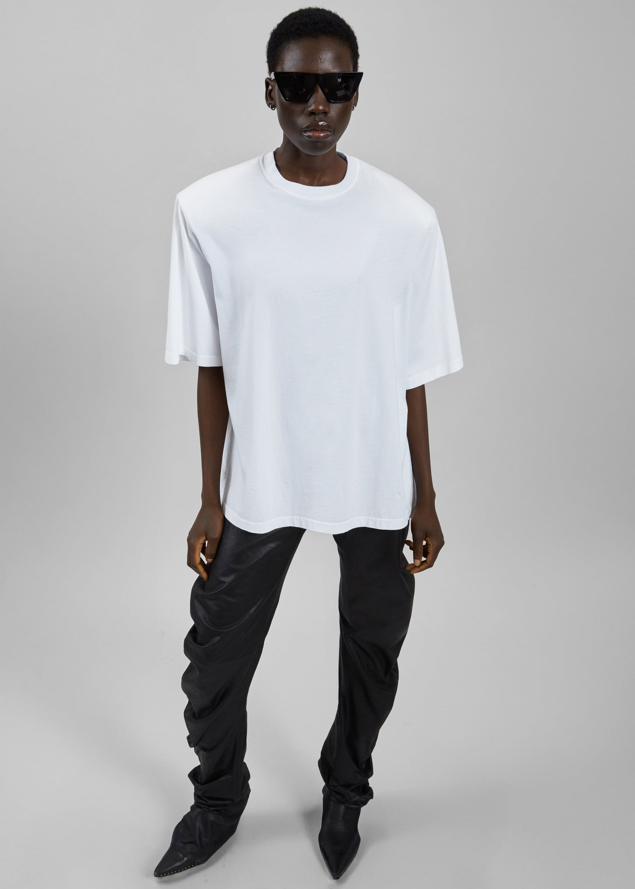 Shop the look image for Anira Padded T-Shirt - White