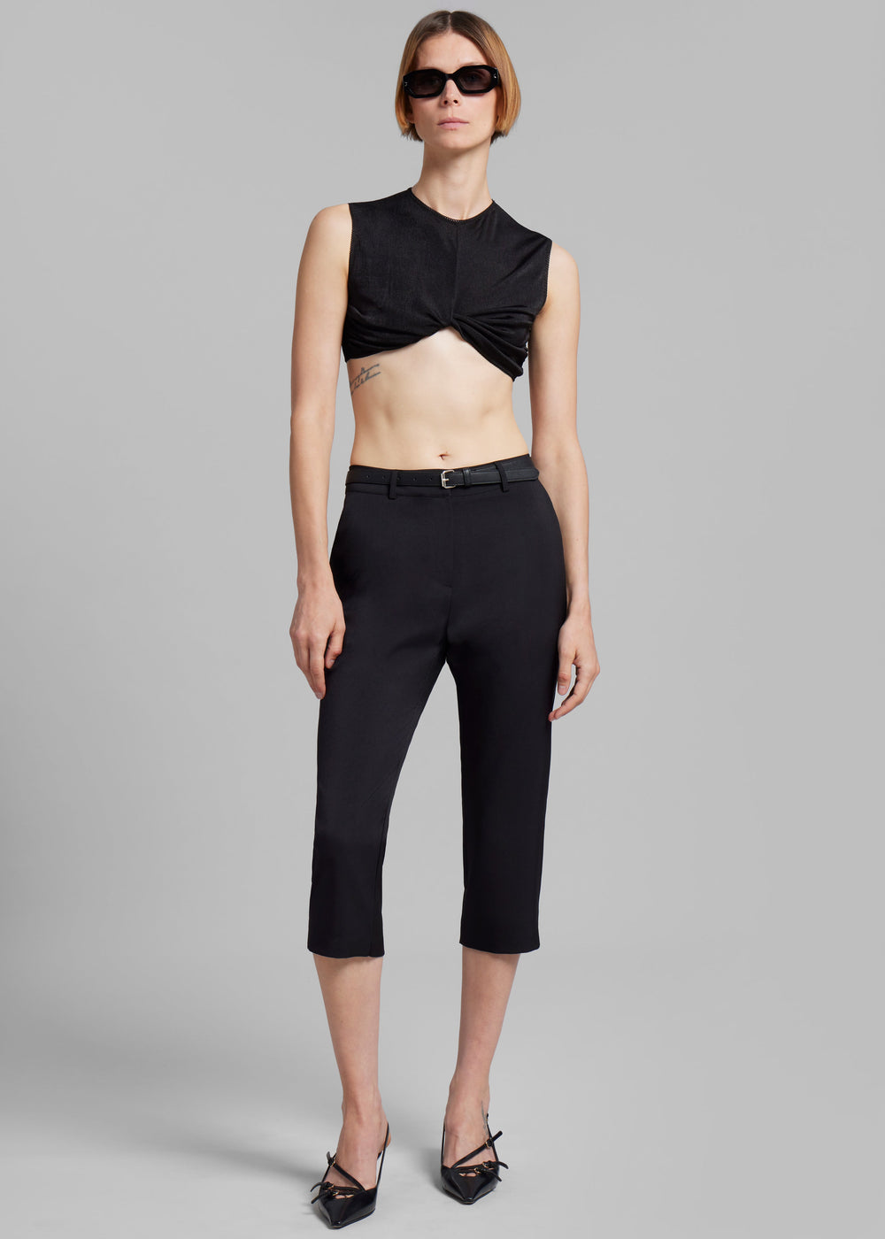 Anna October Eleanor Crop Top - Black - 1