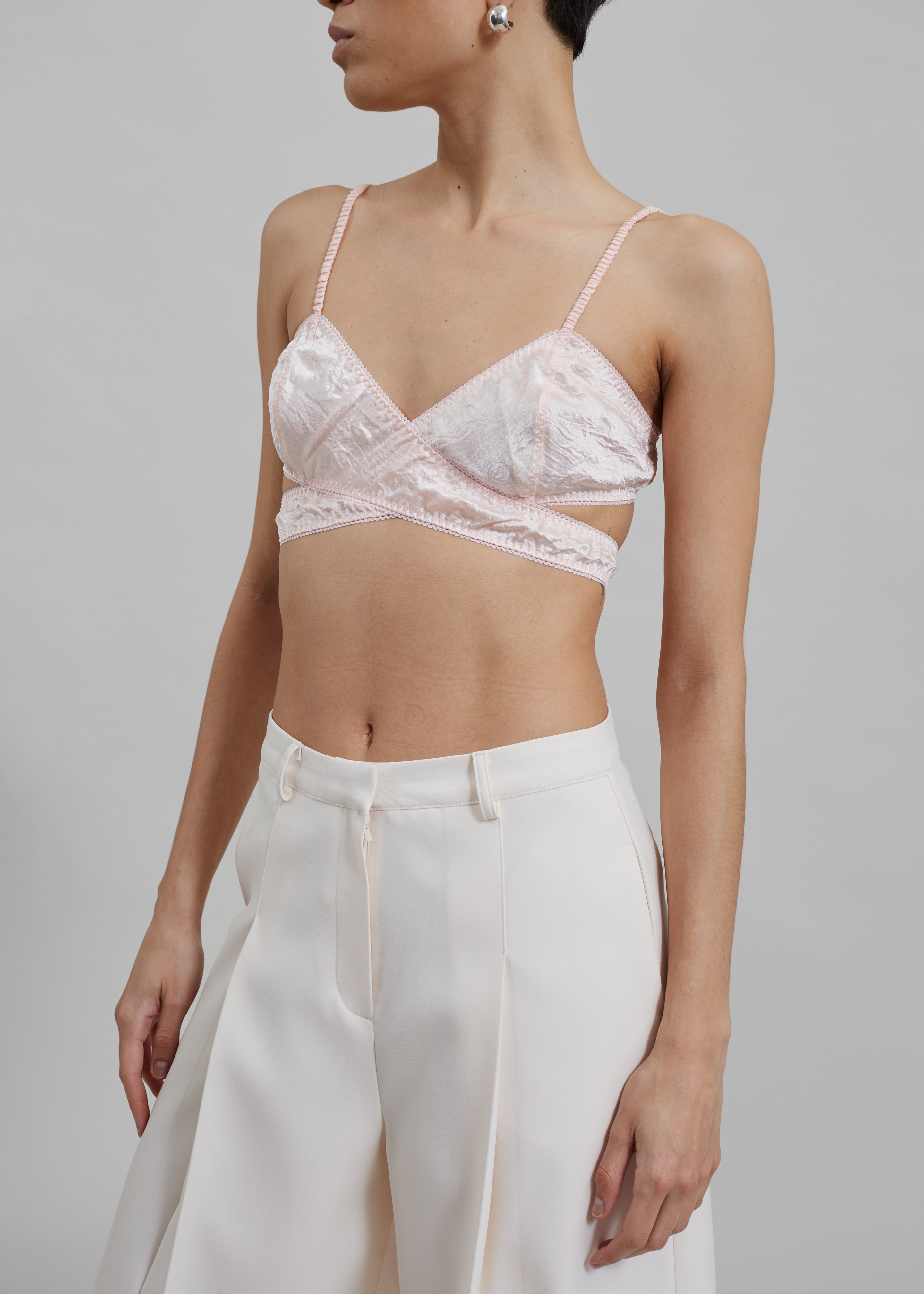 Anna October Lotus Crop Top Light Pink