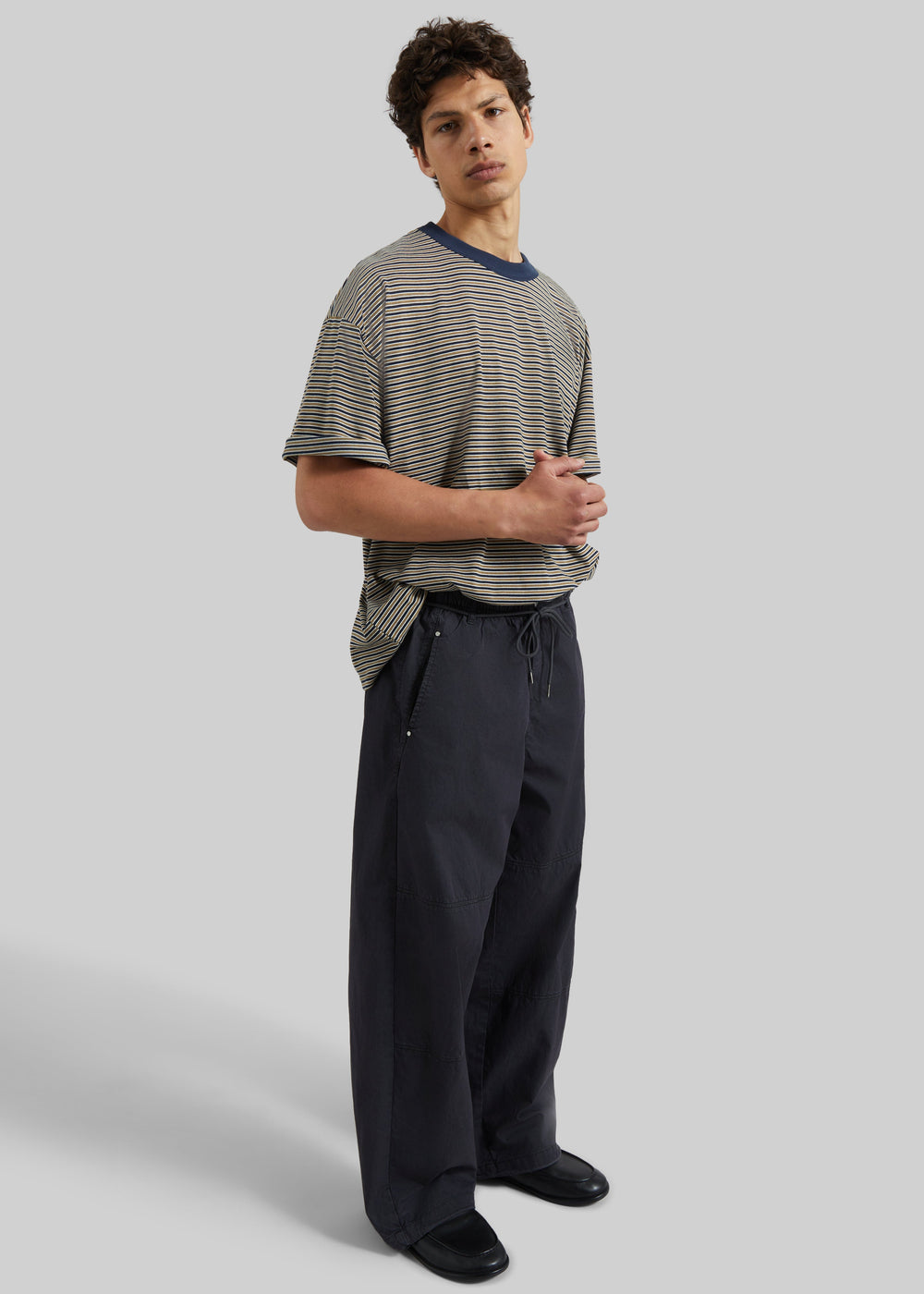 Pantalon large Antheor à cordon de serrage - Anthracite - 1