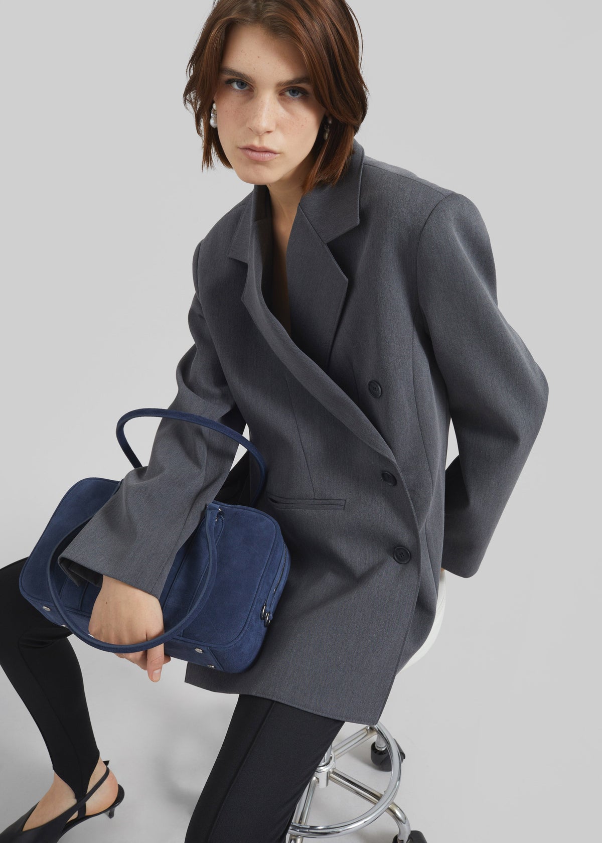 Antwerp Wrap Blazer - Grey - 1