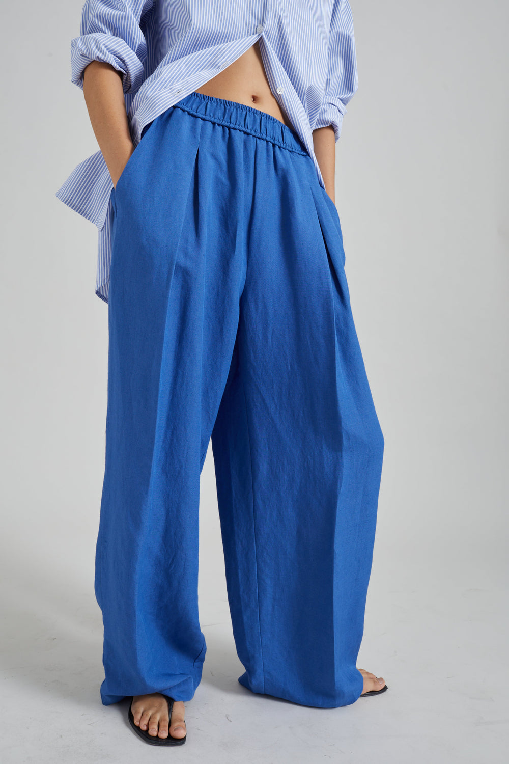 Anzio Wide Leg Pants - Cobalt - 1