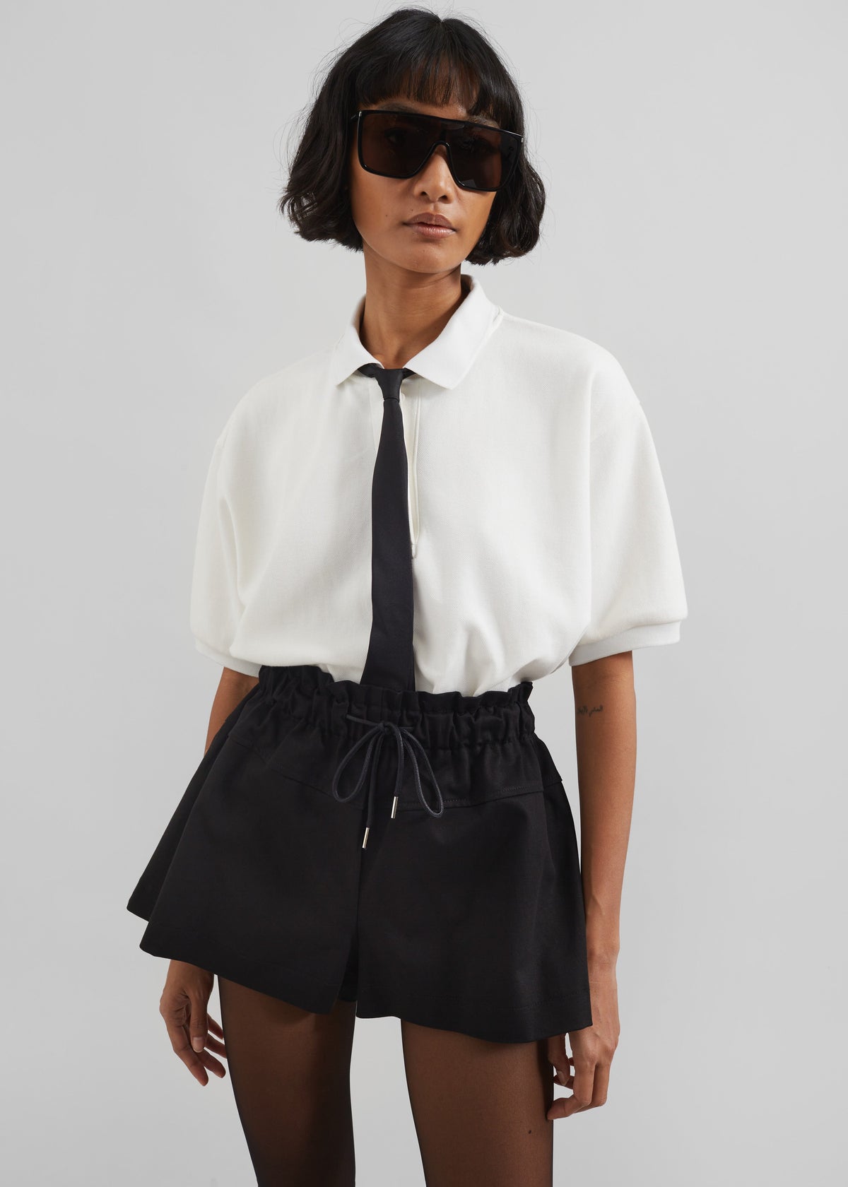 Arda Crop Polo - White - 3