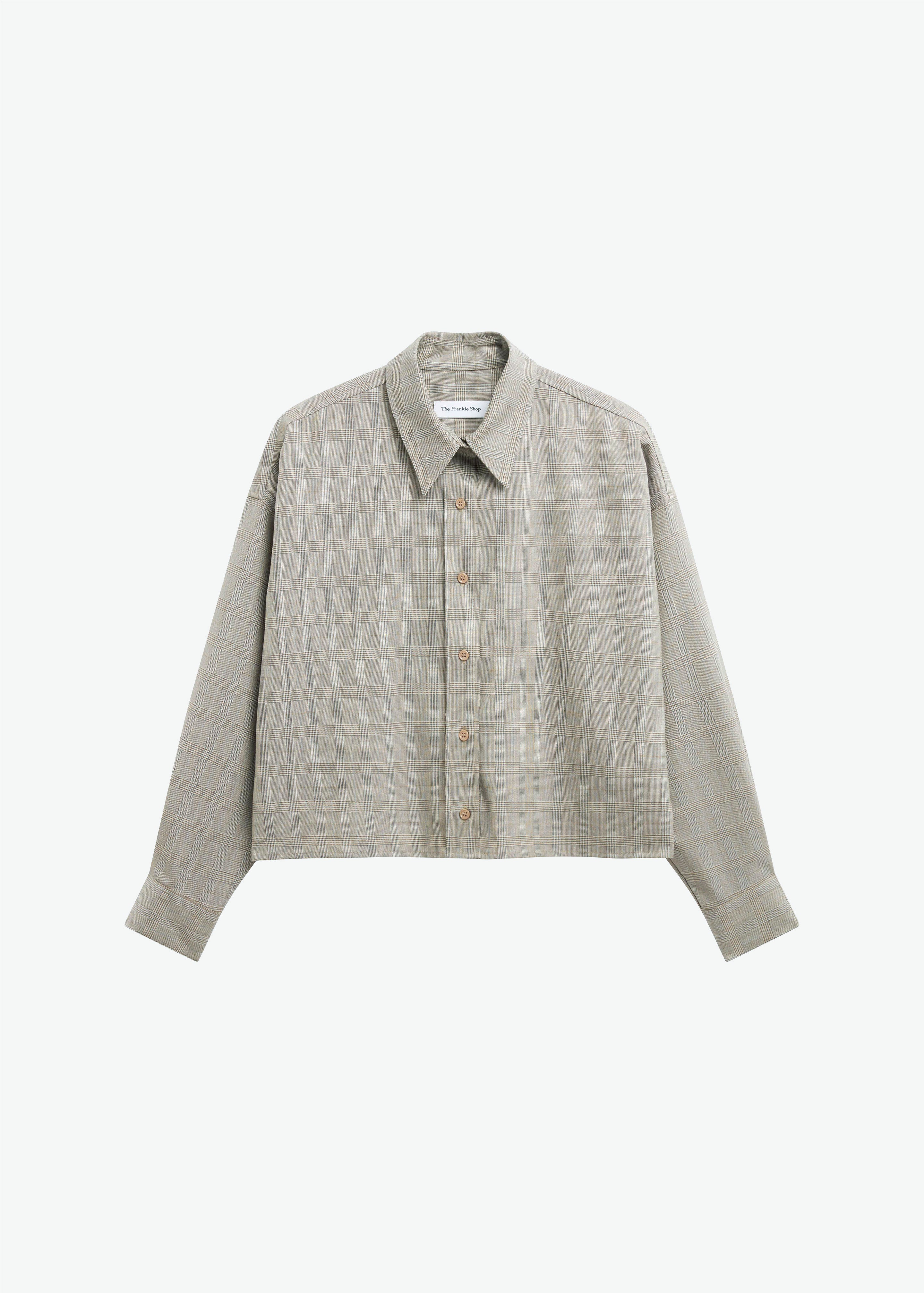 Arlen Boxy Shirt - Beige Glen Plaid - 8