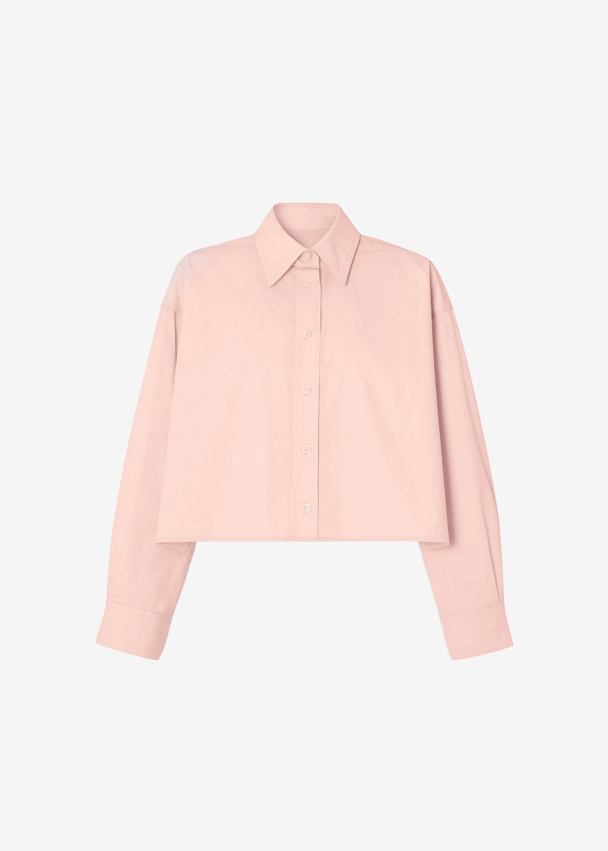 Arlen Cotton Boxy Shirt - Faded Pink - 7