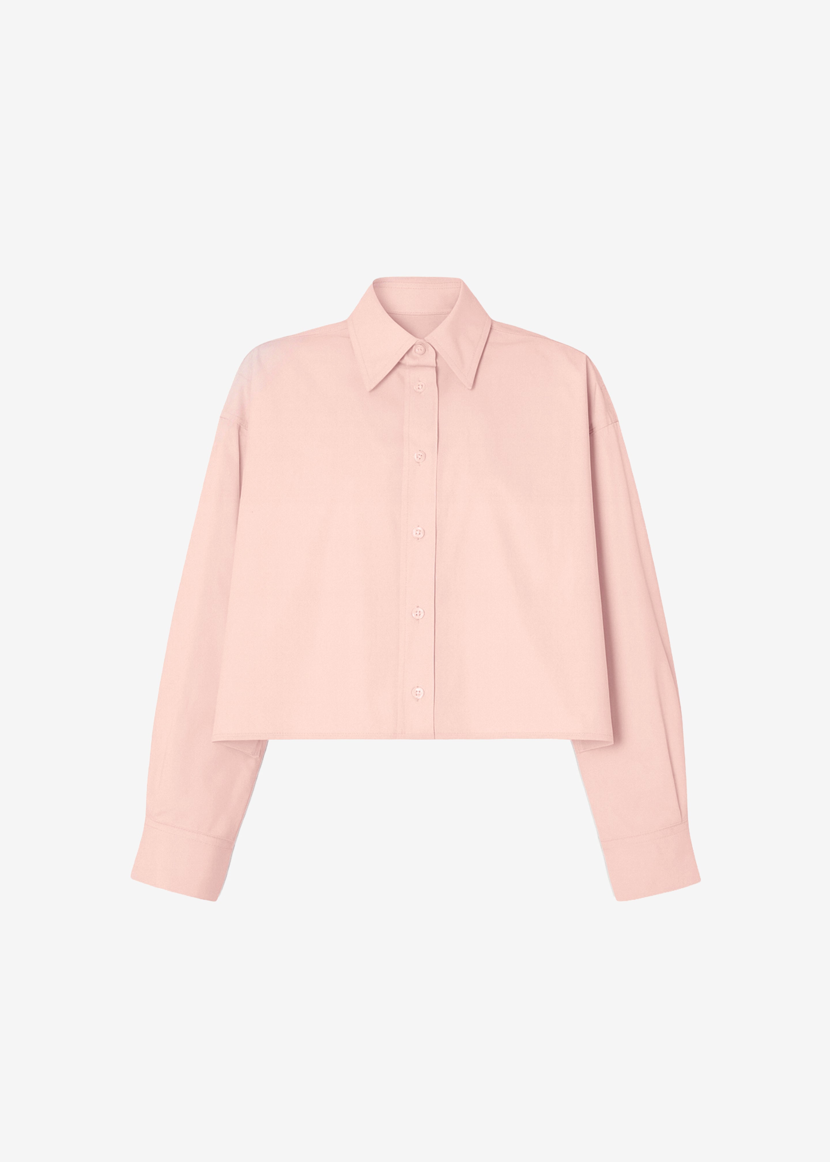 Arlen Cotton Boxy Shirt - Faded Pink - 7