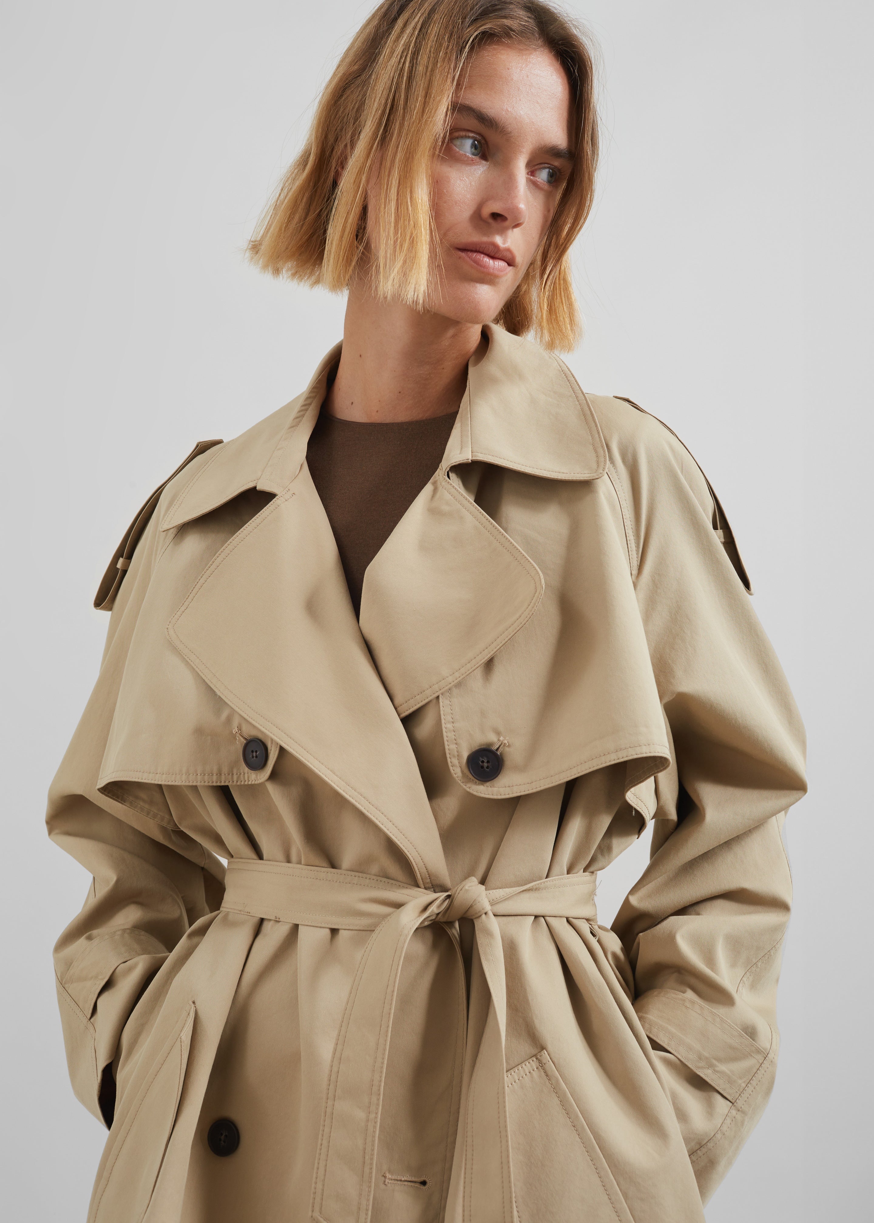 Arlington Short Trench - Beige - 6