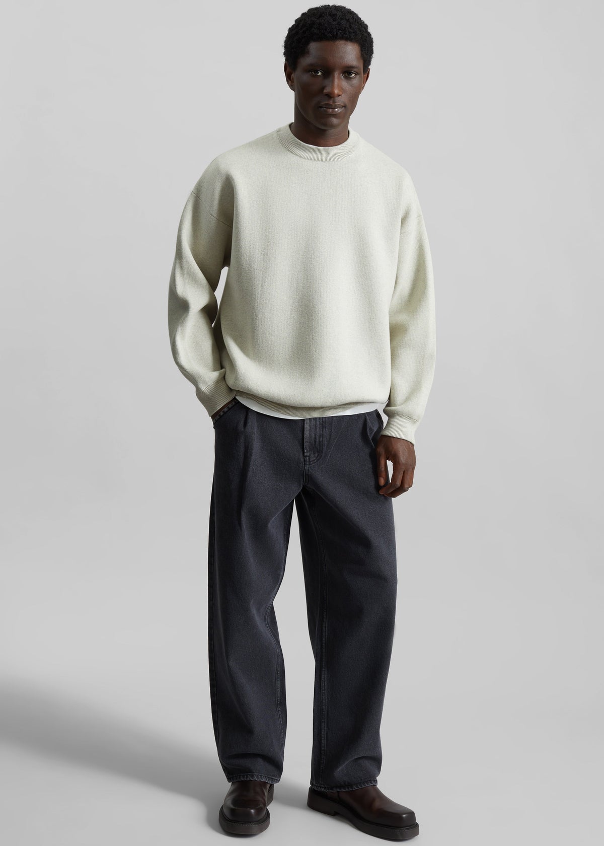 Arne Sweater - Grey Melange - 5