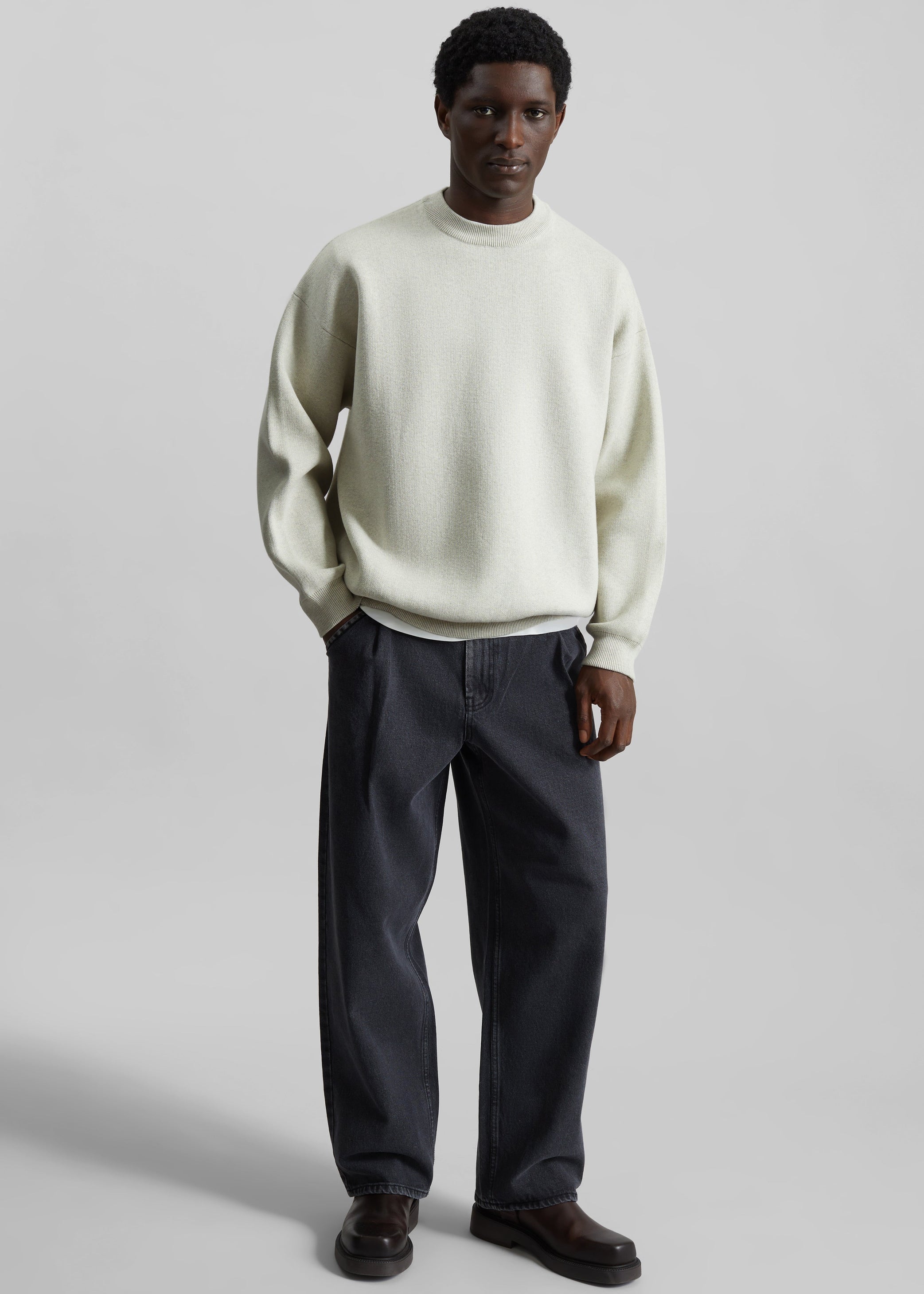 Shop the look image for Arne Sweater - Grey Melange