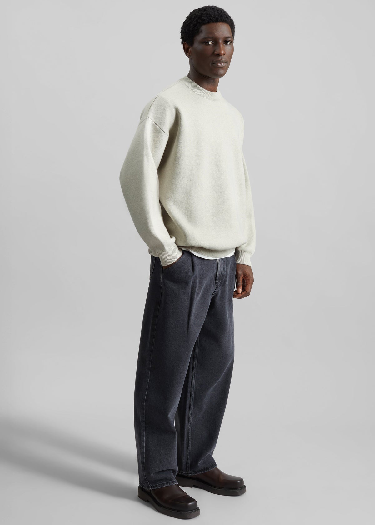 Arne Sweater - Grey Melange - 3