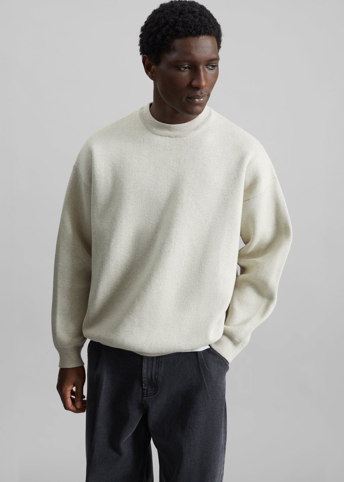 Arne Sweater - Grey Melange - 4