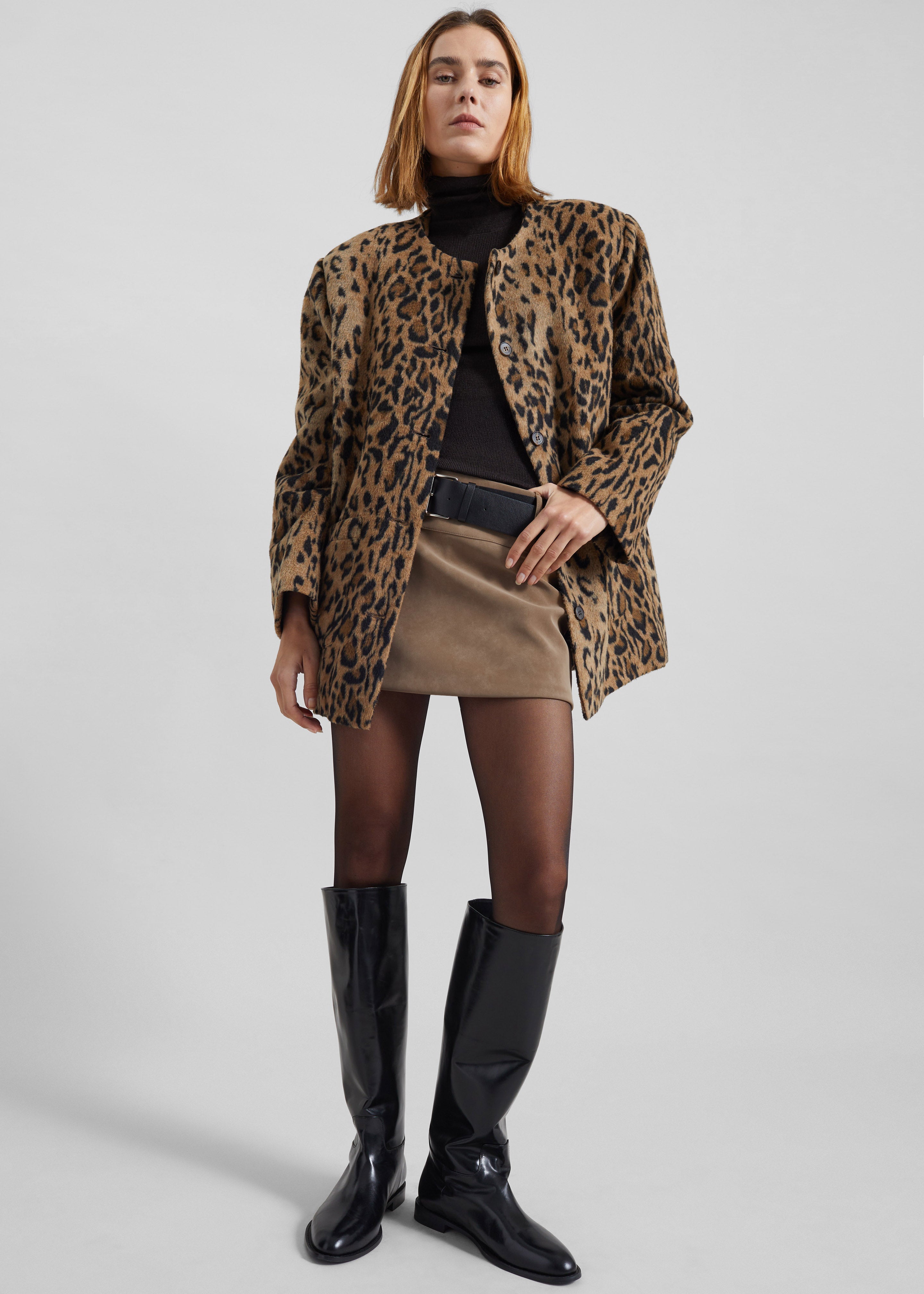 Arosa Belted Mini Skirt - Beige - 5