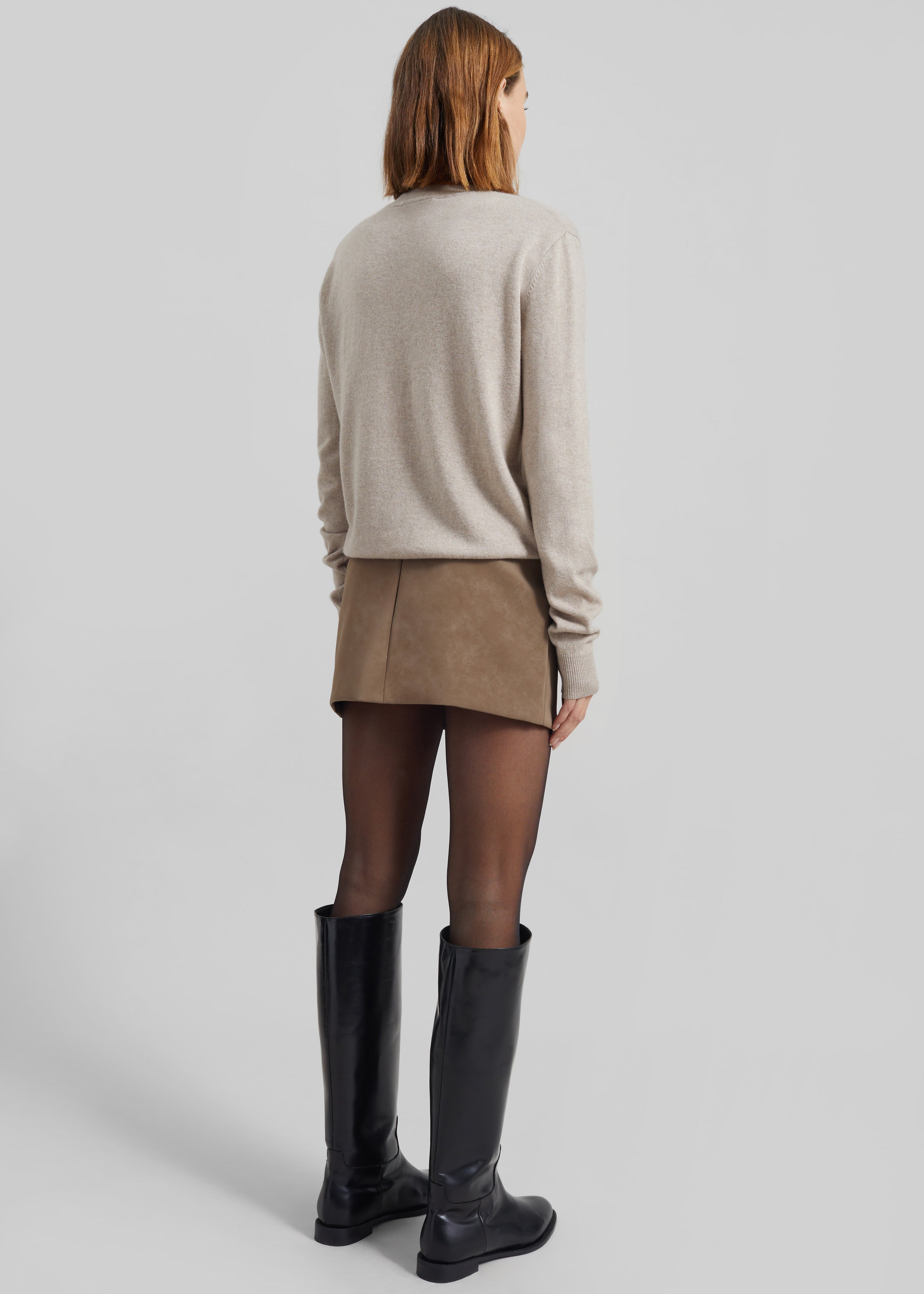 Arosa Belted Mini Skirt - Beige - 9