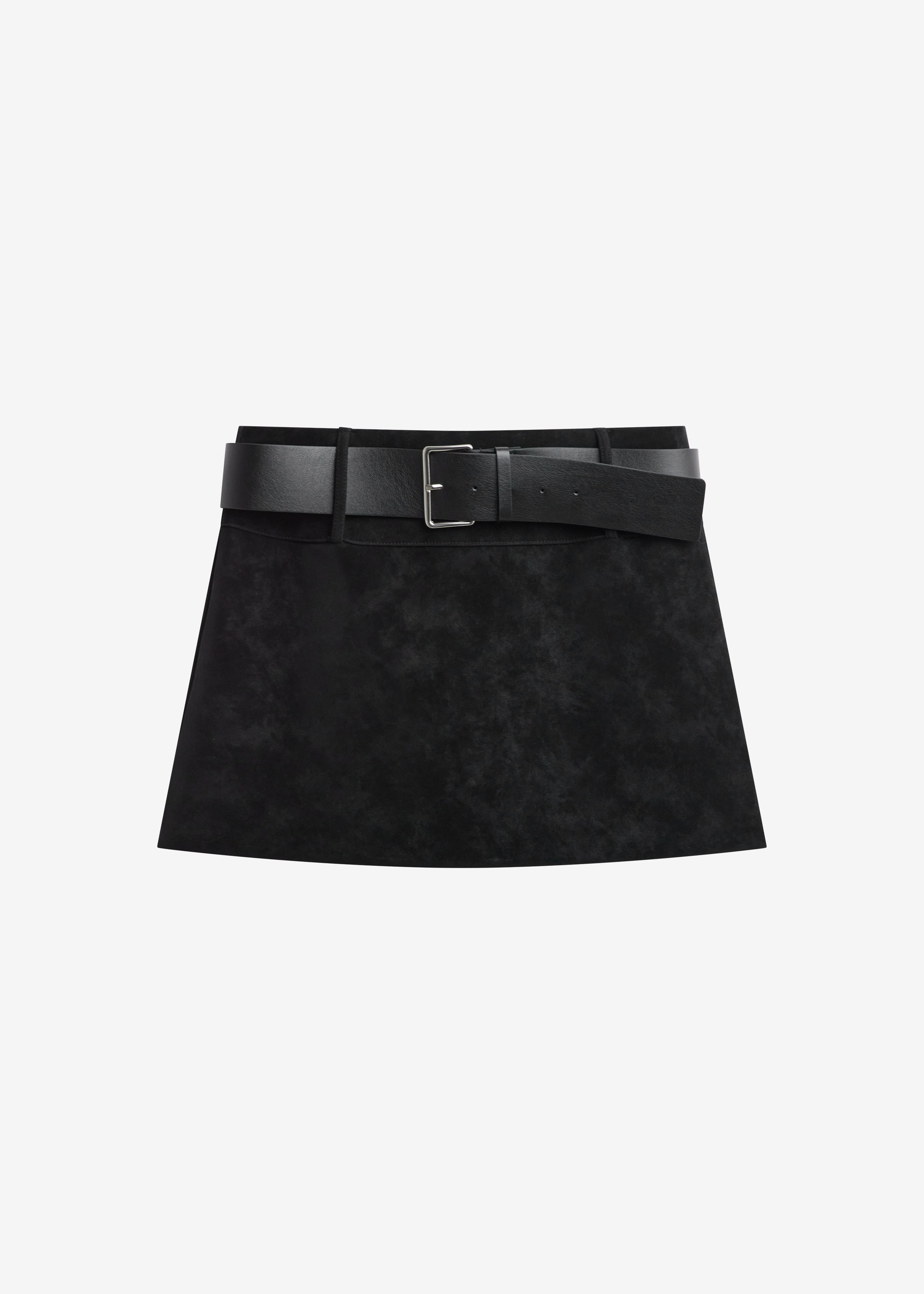 Arosa Belted Mini Skirt - Black - 11