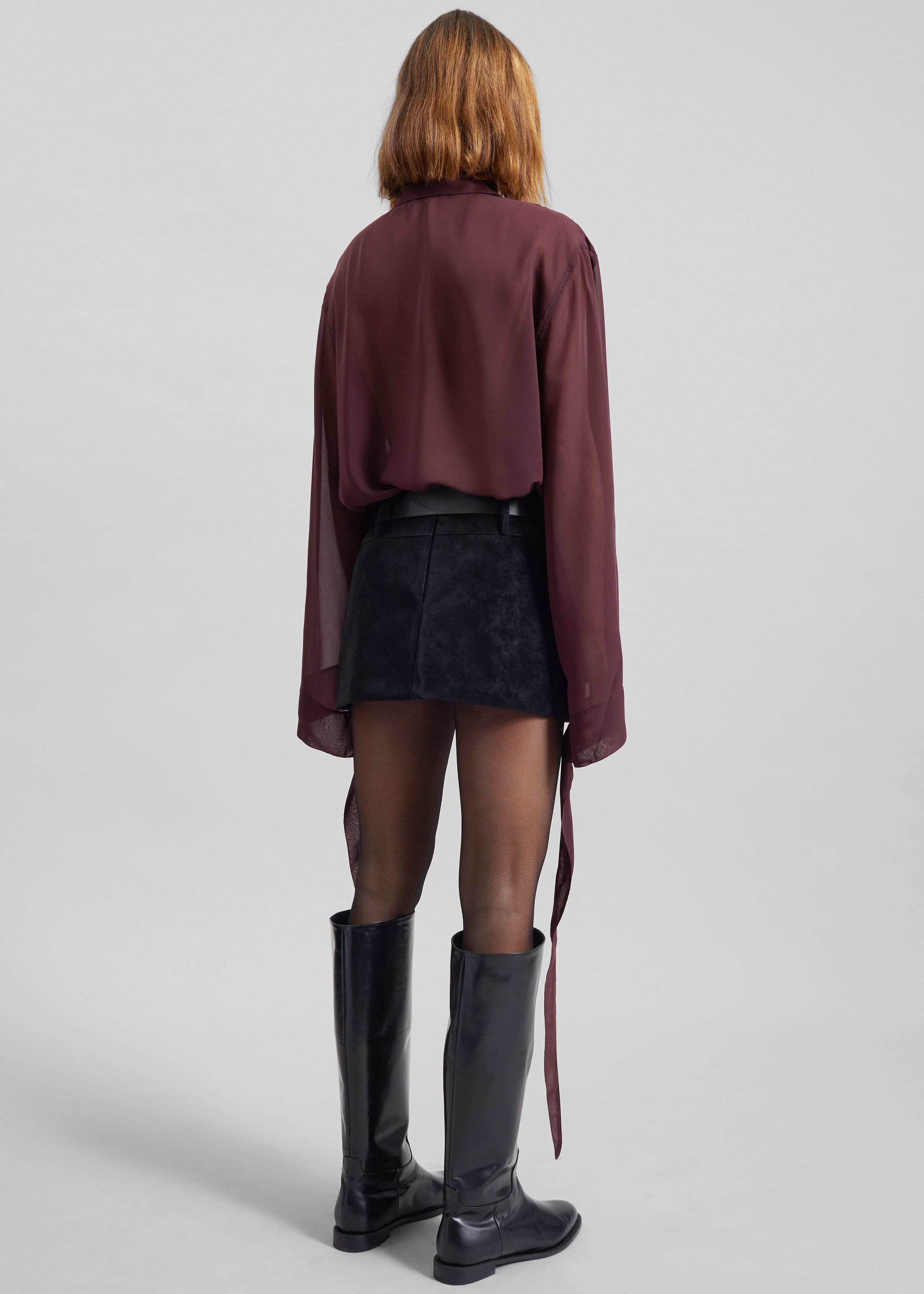 Arosa Belted Mini Skirt - Black - 10