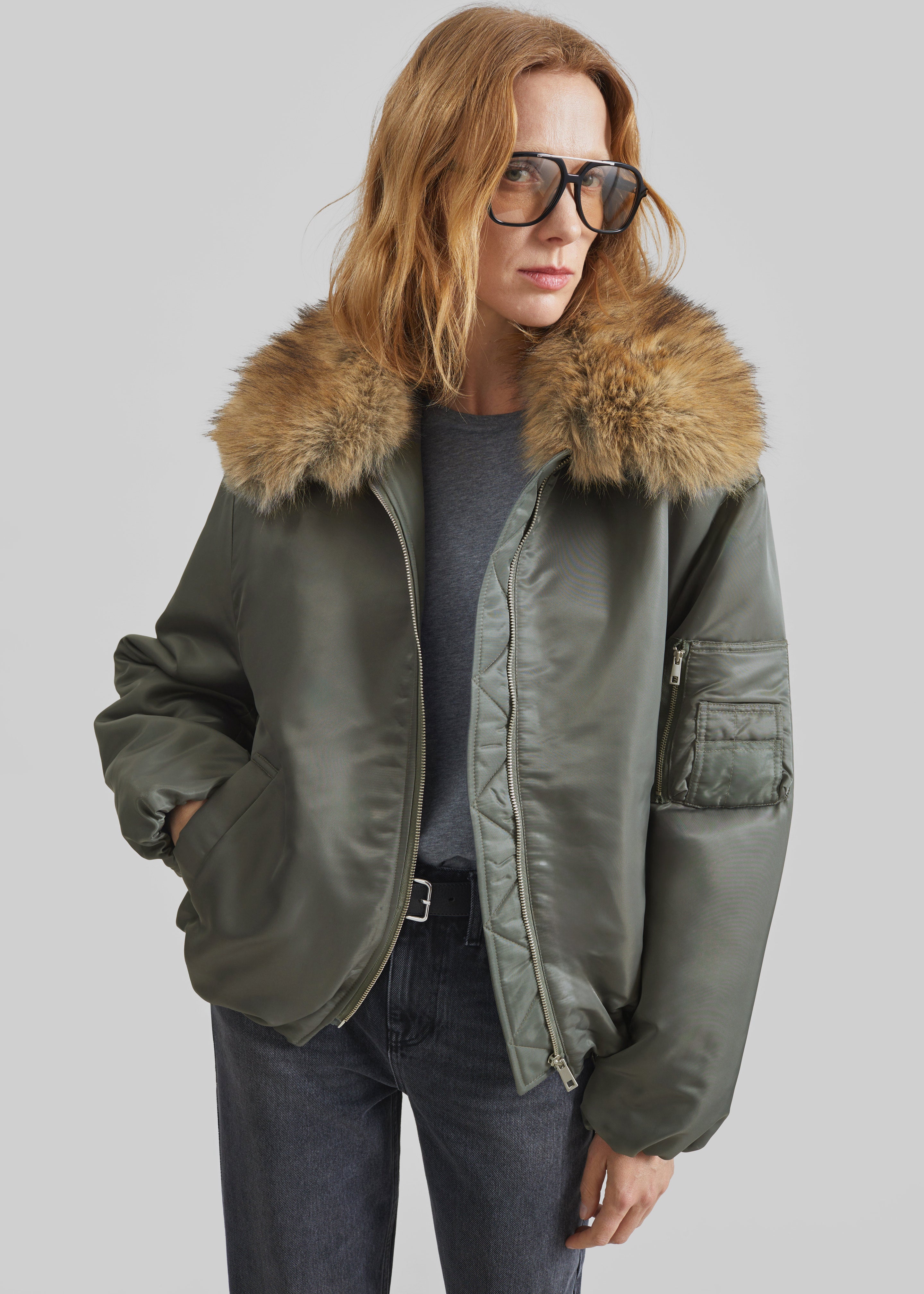 Arslev Bomber Jacket - Pale Olive - 9