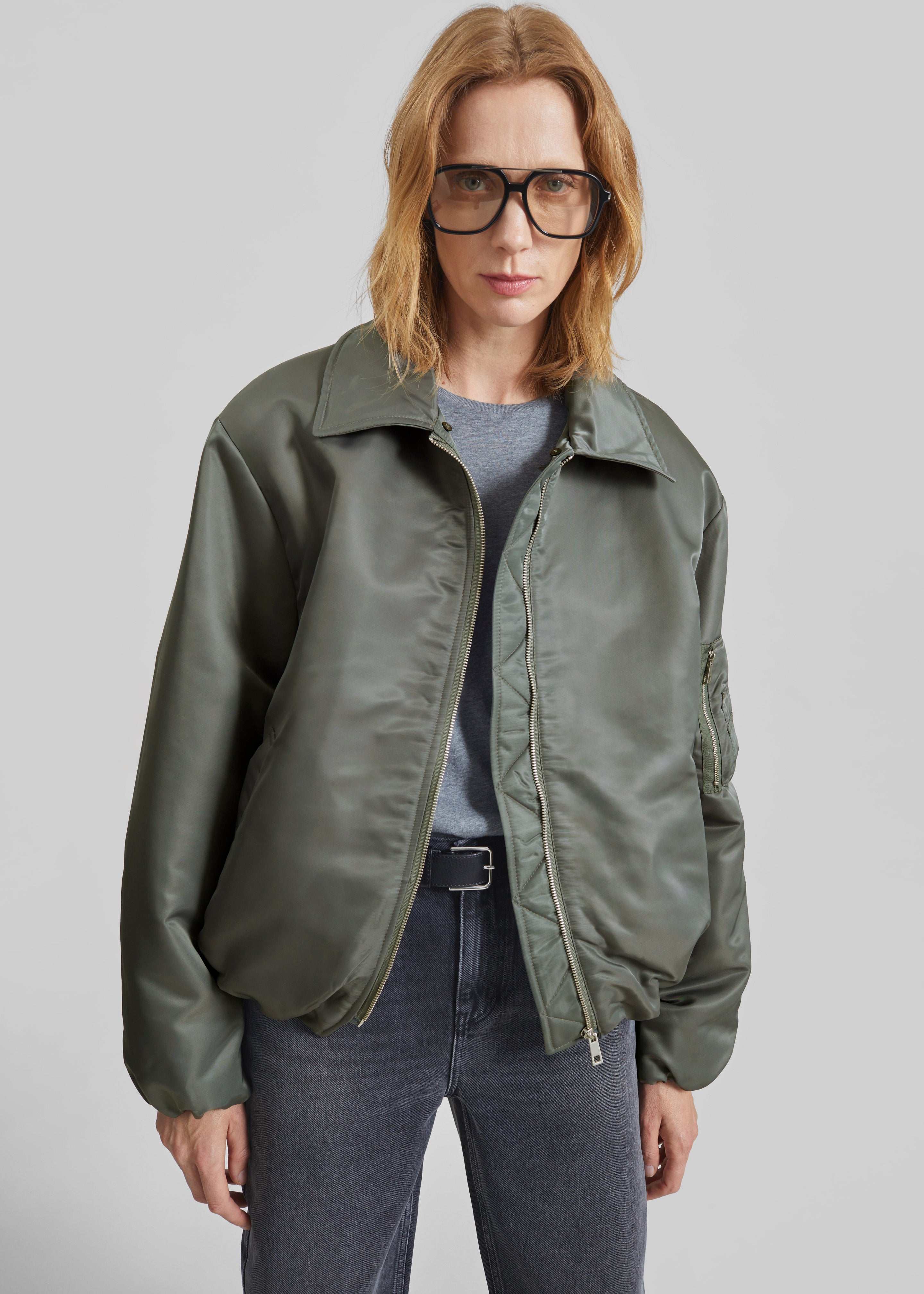 Arslev Bomber Jacket - Pale Olive - 6