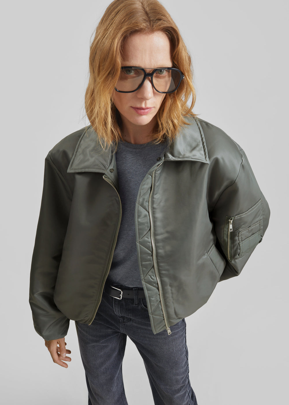 Arslev Bomber Jacket - Pale Olive - 1