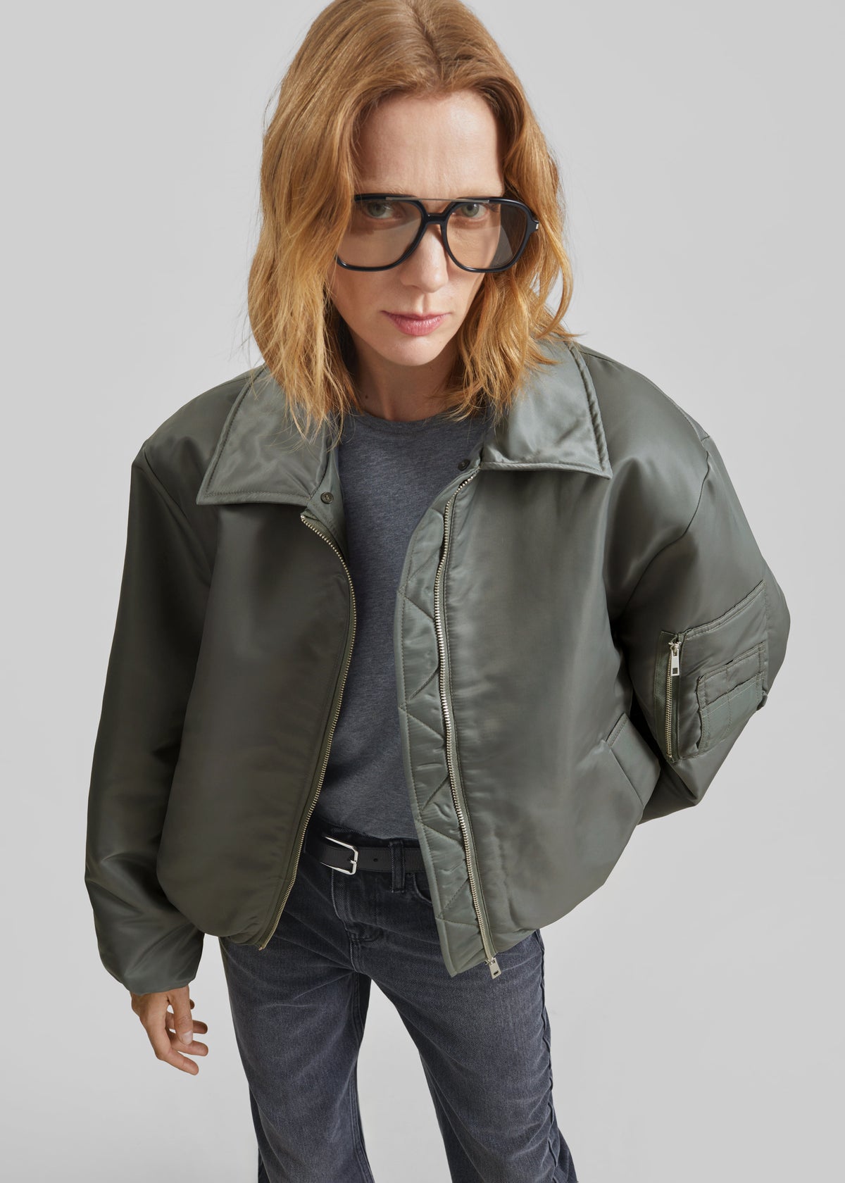 Arslev Bomber Jacket - Pale Olive - 2