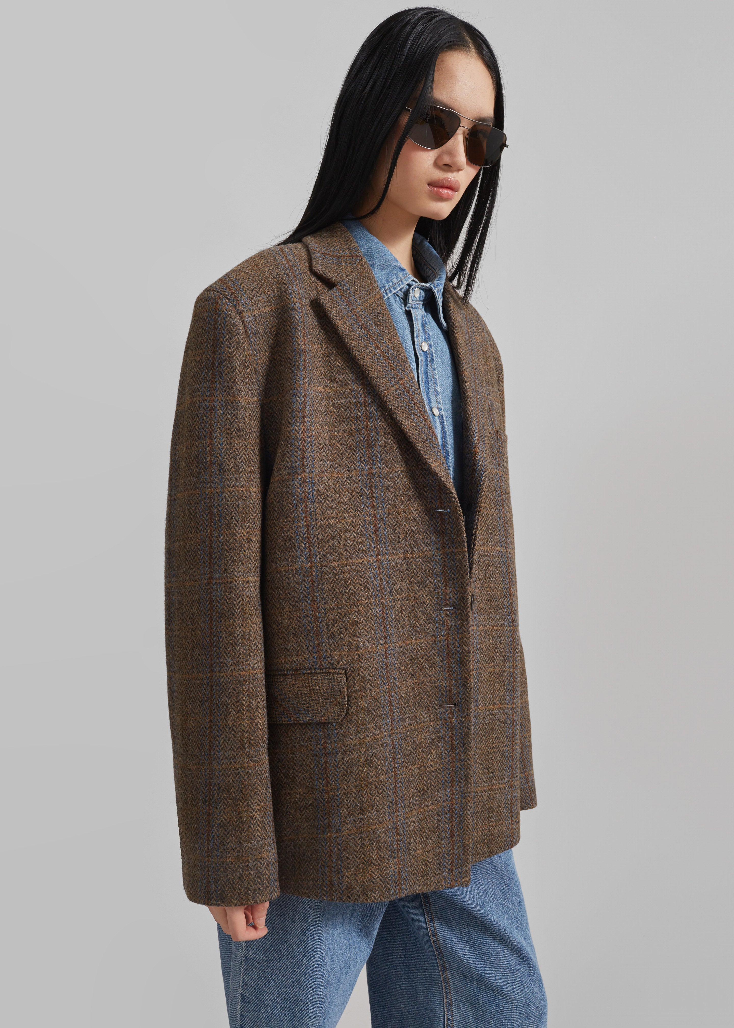 Arundel Plaid Wool Blazer - Multicolor - 3