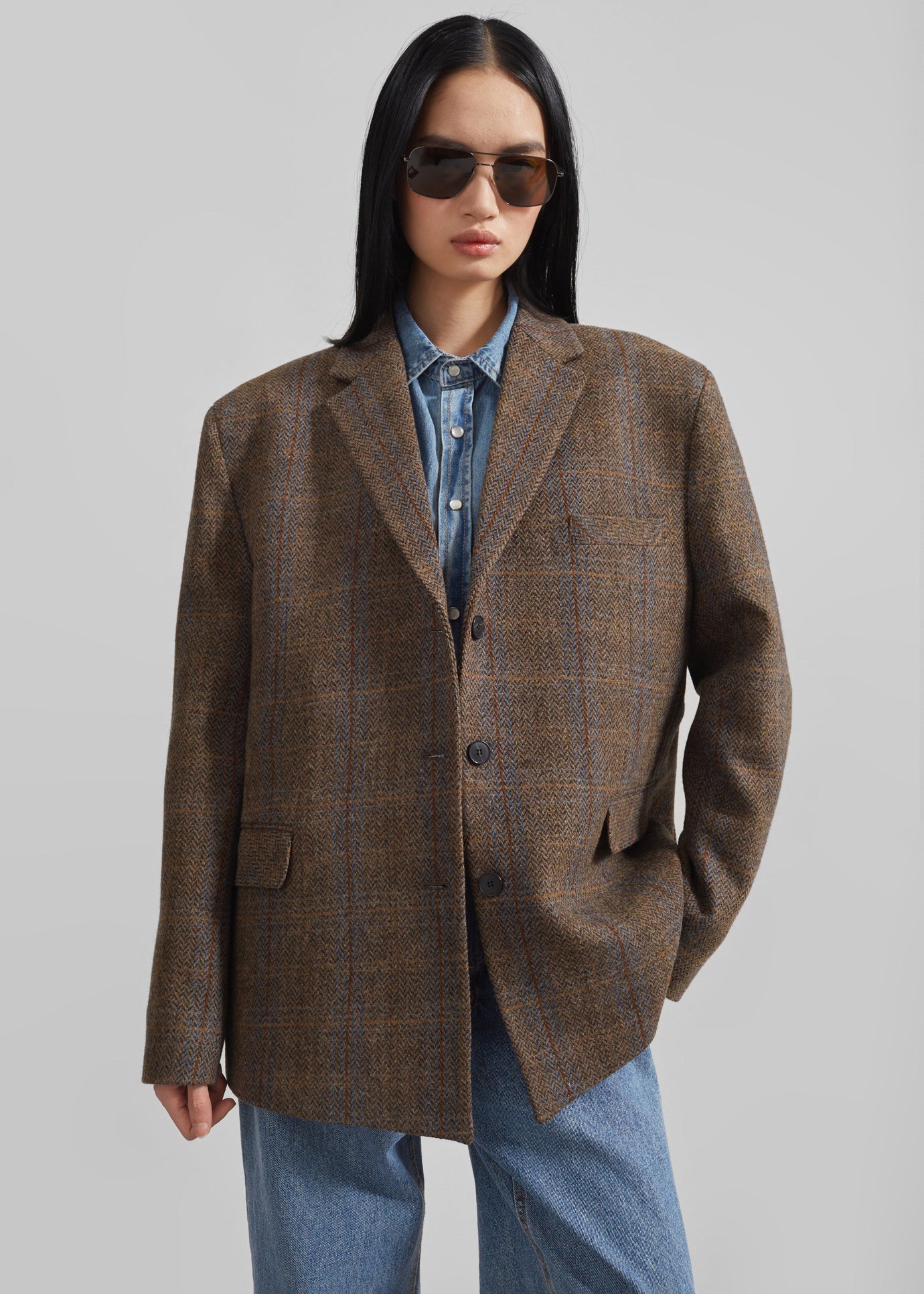 Arundel Plaid Wool Blazer - Multicolor