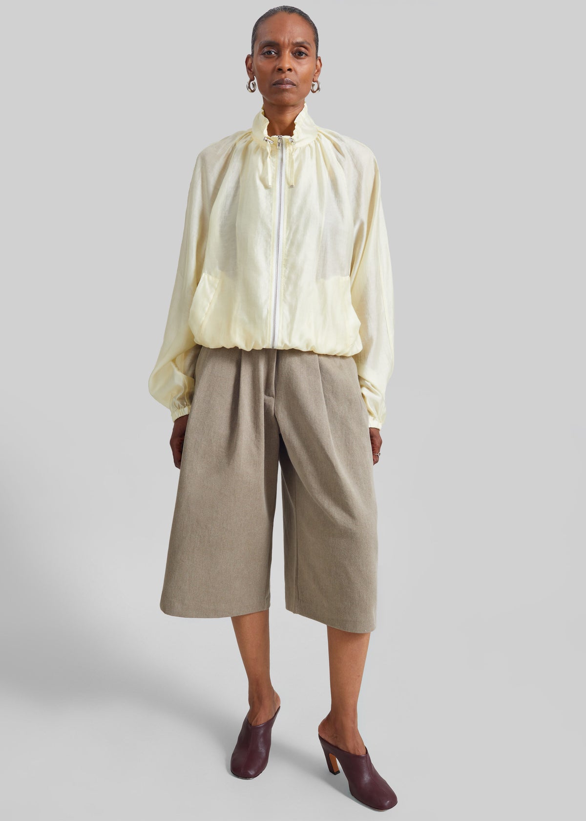 Arzon Sheer Jacket - Pale Yellow