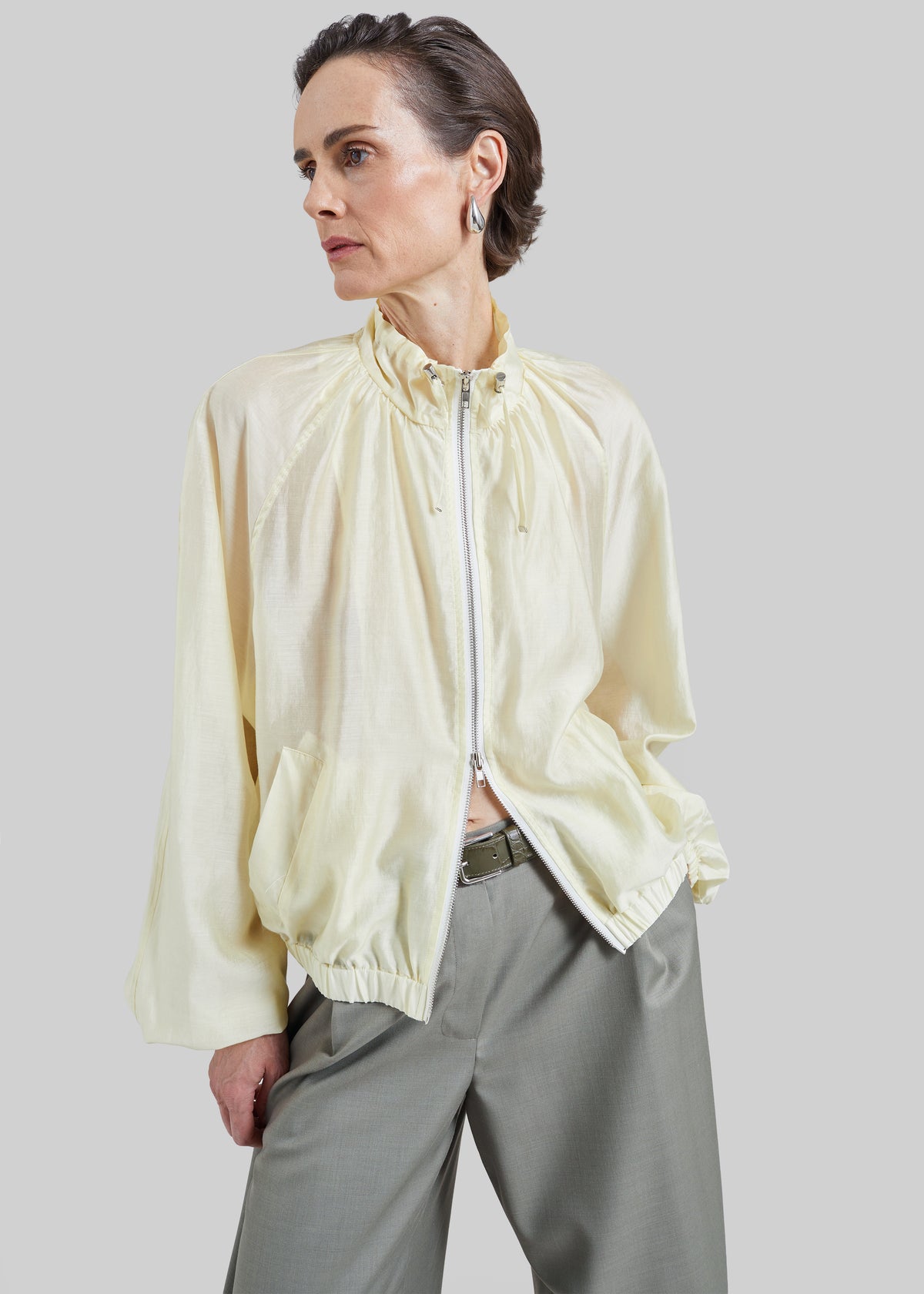Arzon Sheer Jacket - Pale Yellow