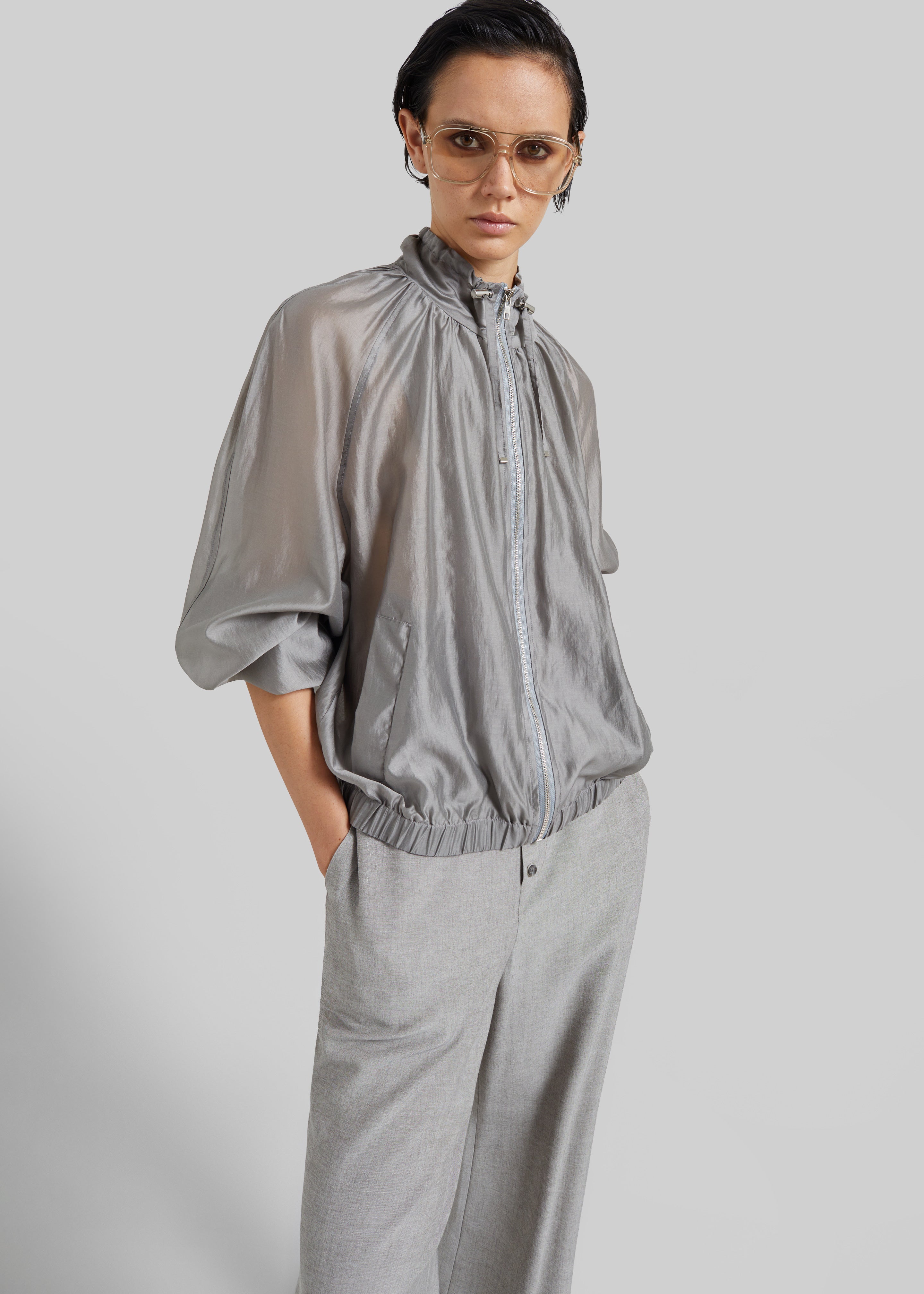 Arzon Sheer Jacket - Steel Grey - 6
