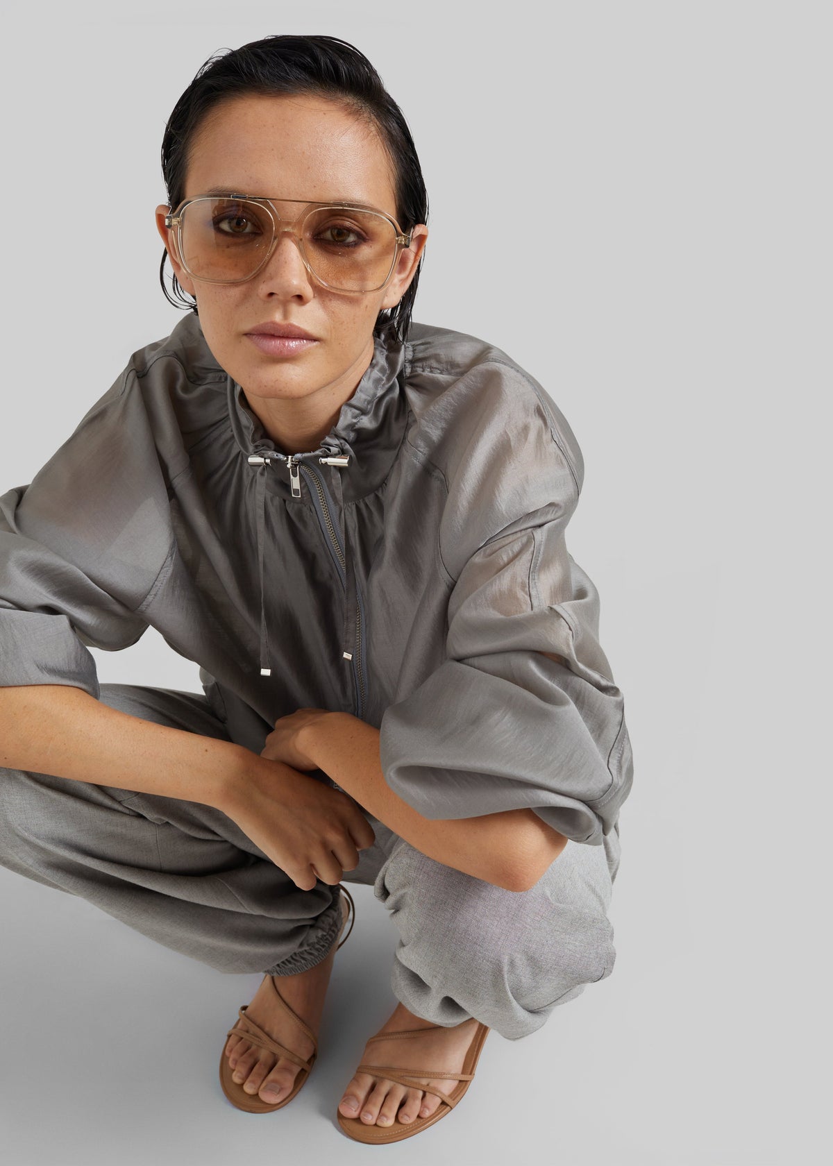 Arzon Sheer Jacket - Steel Grey - 4