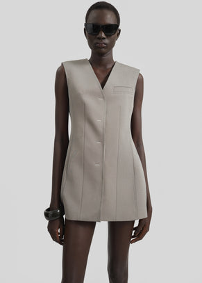 Ashbury Vest Dress - Taupe