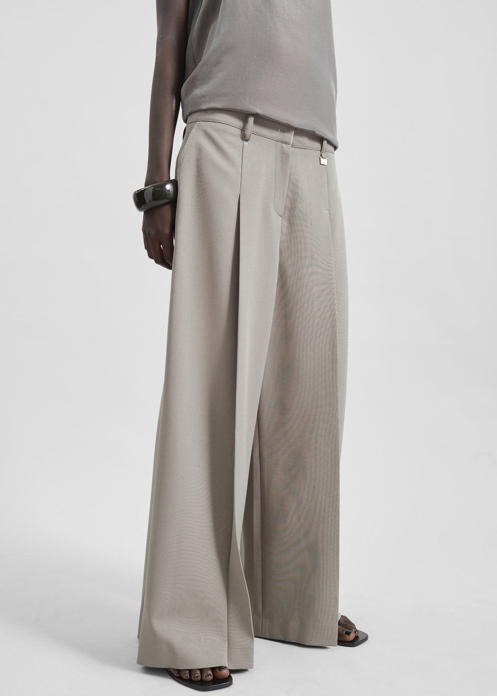 Ashbury Wide Trousers - Taupe - 1