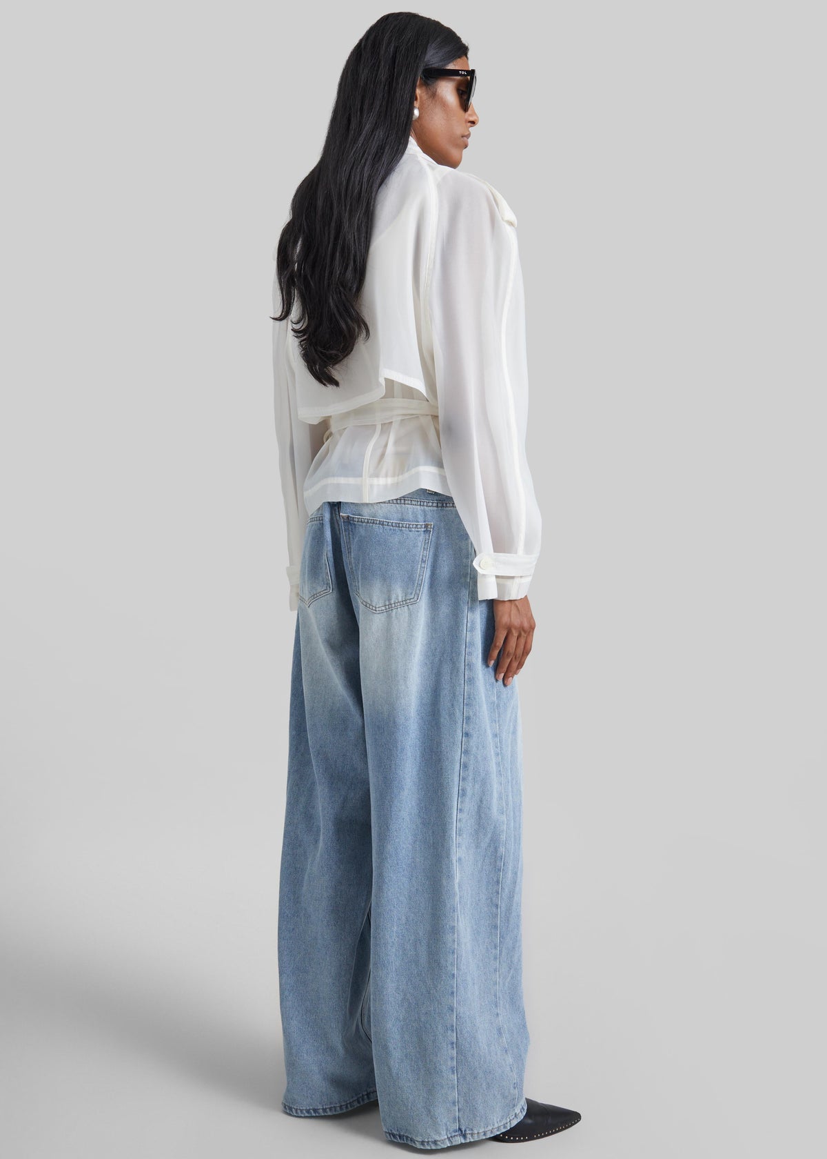 Asola Sheer Short Trench - Ivory - 7