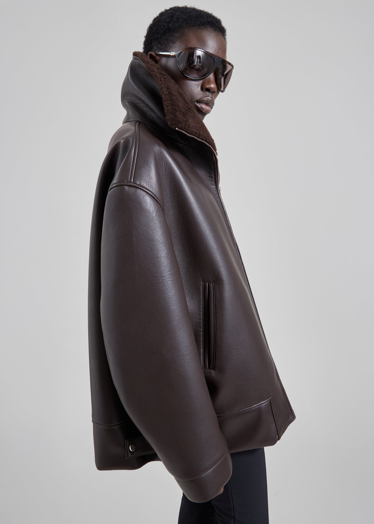 Giacca Aspen in similpelle - Marrone