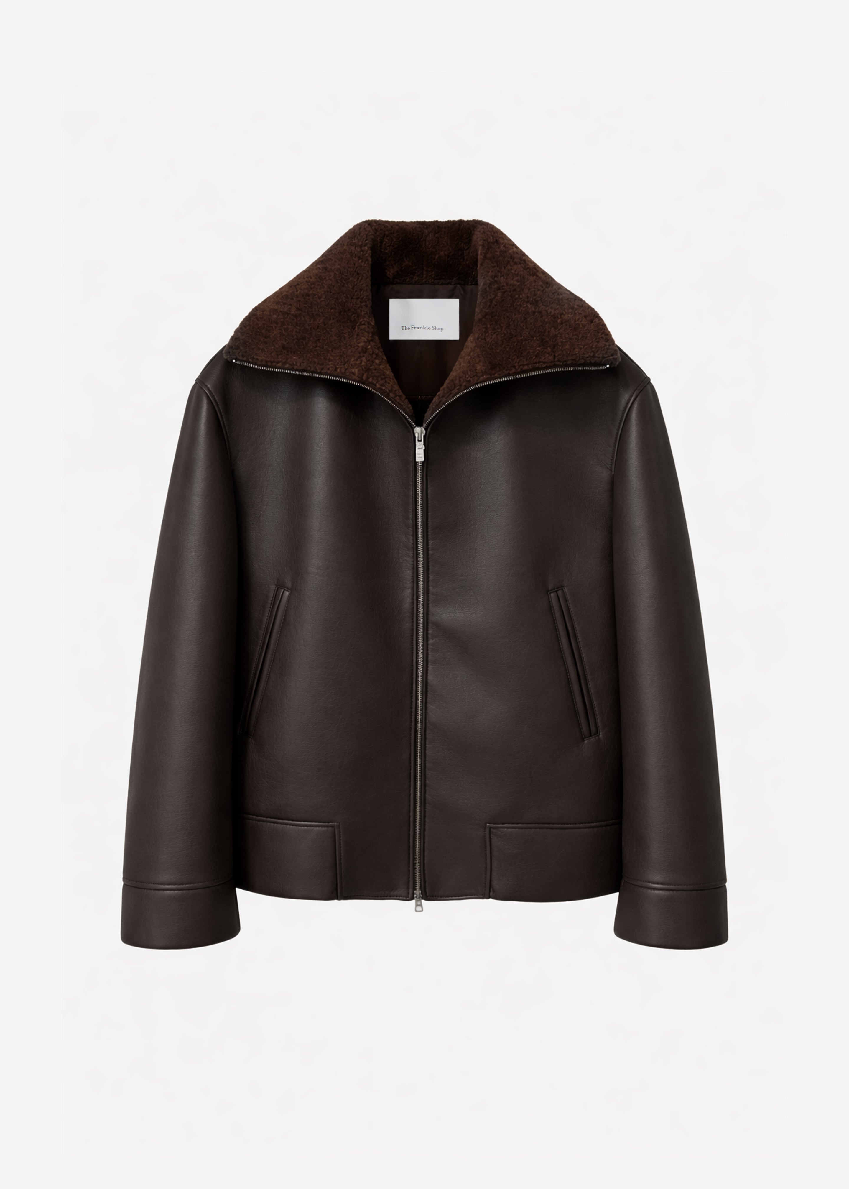 Aspen Faux Leather Jacket - Brown - 8