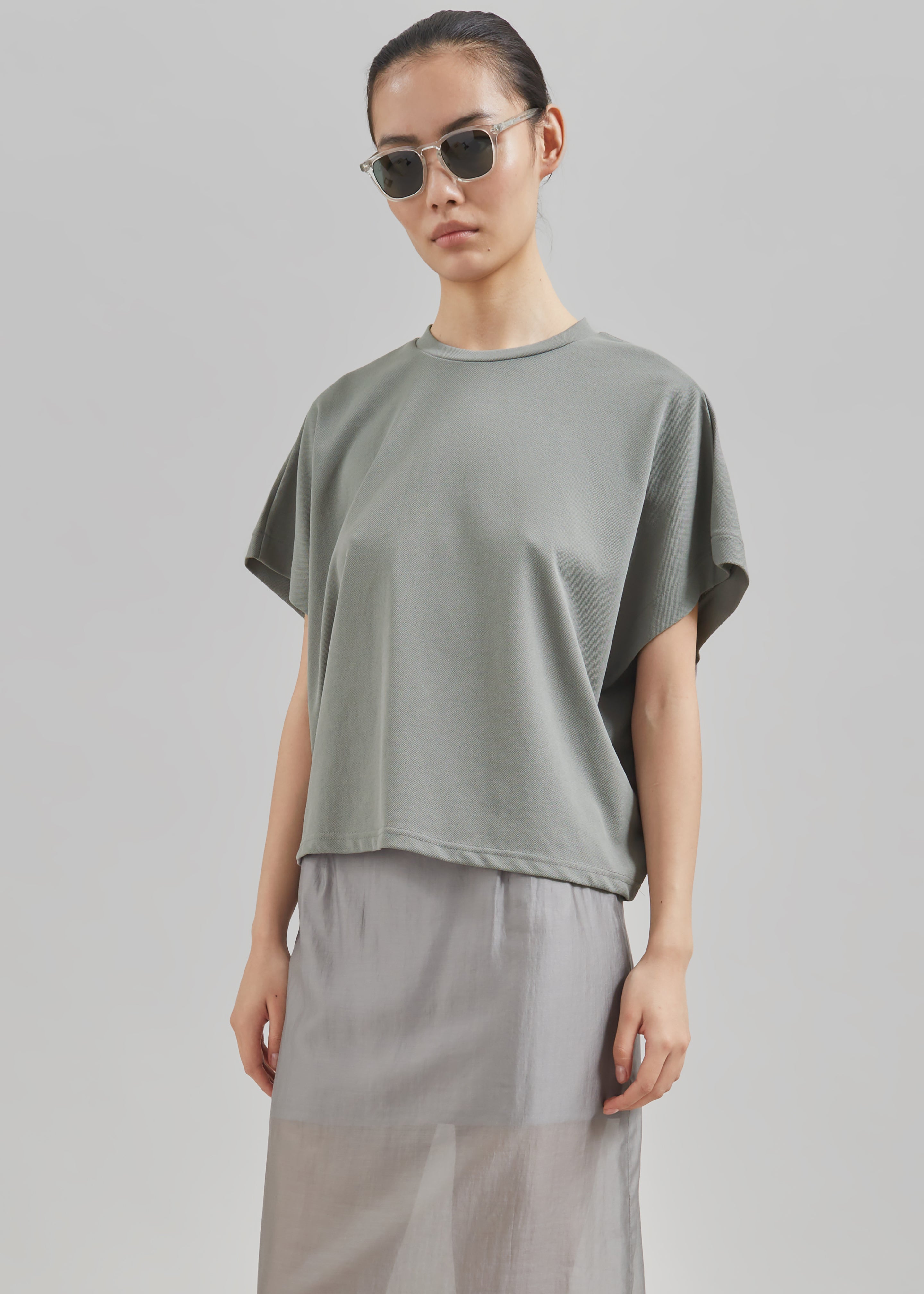 Aster Boxy T-Shirt - Khaki - 5