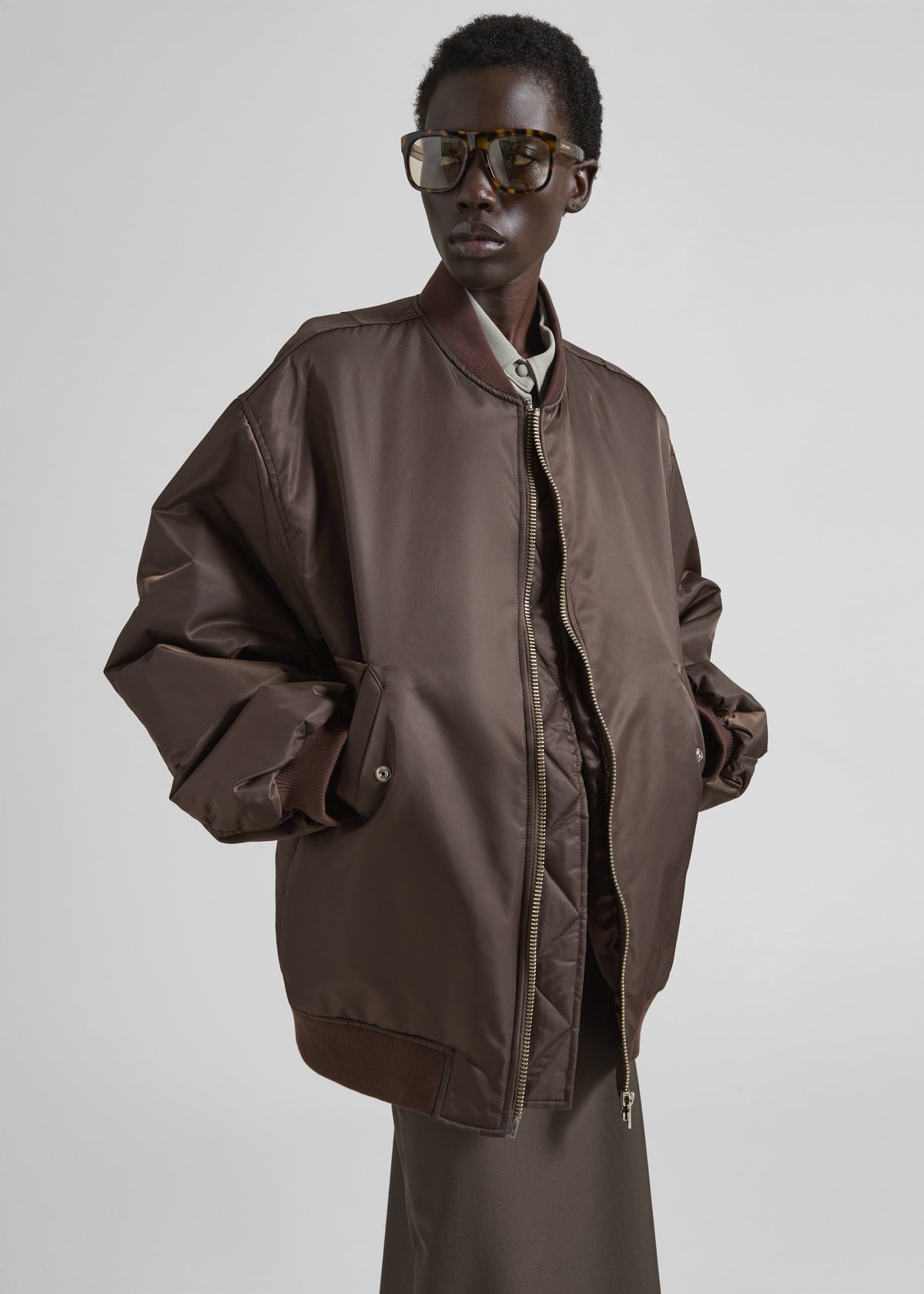 Astra Bomber Jacket - Brown - 1