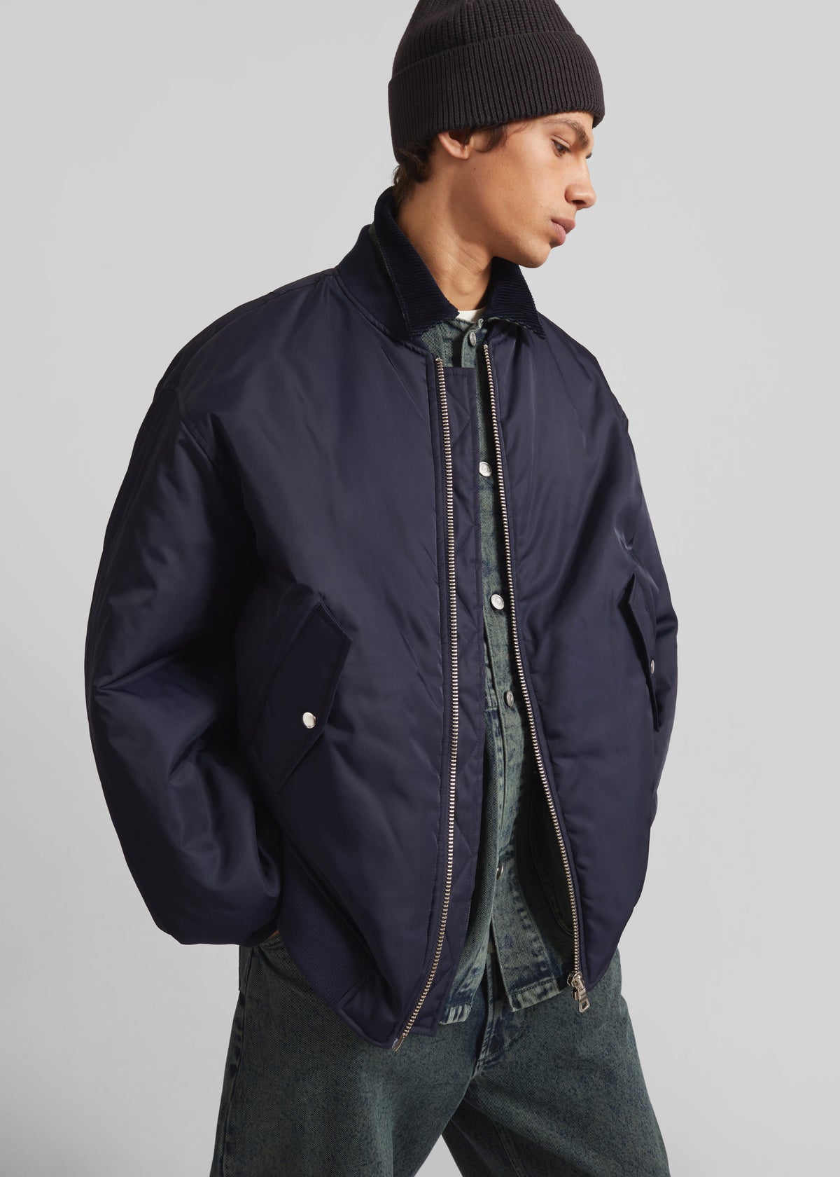 Astra Bomber Jacket - Navy - 1