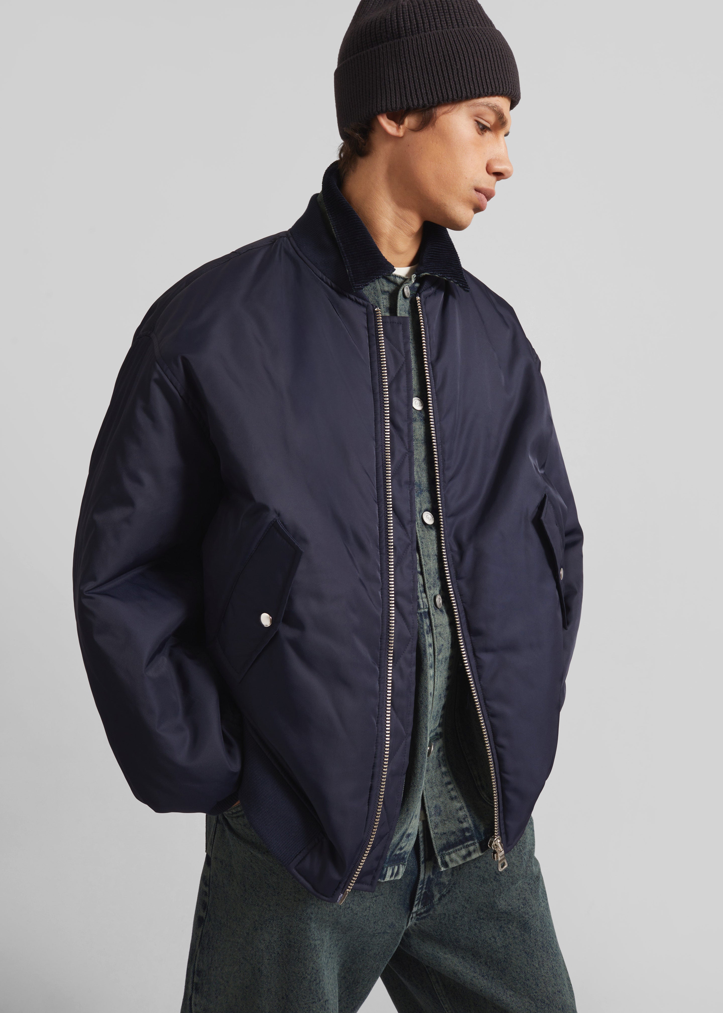 Astra Bomber Jacket - Navy - 1