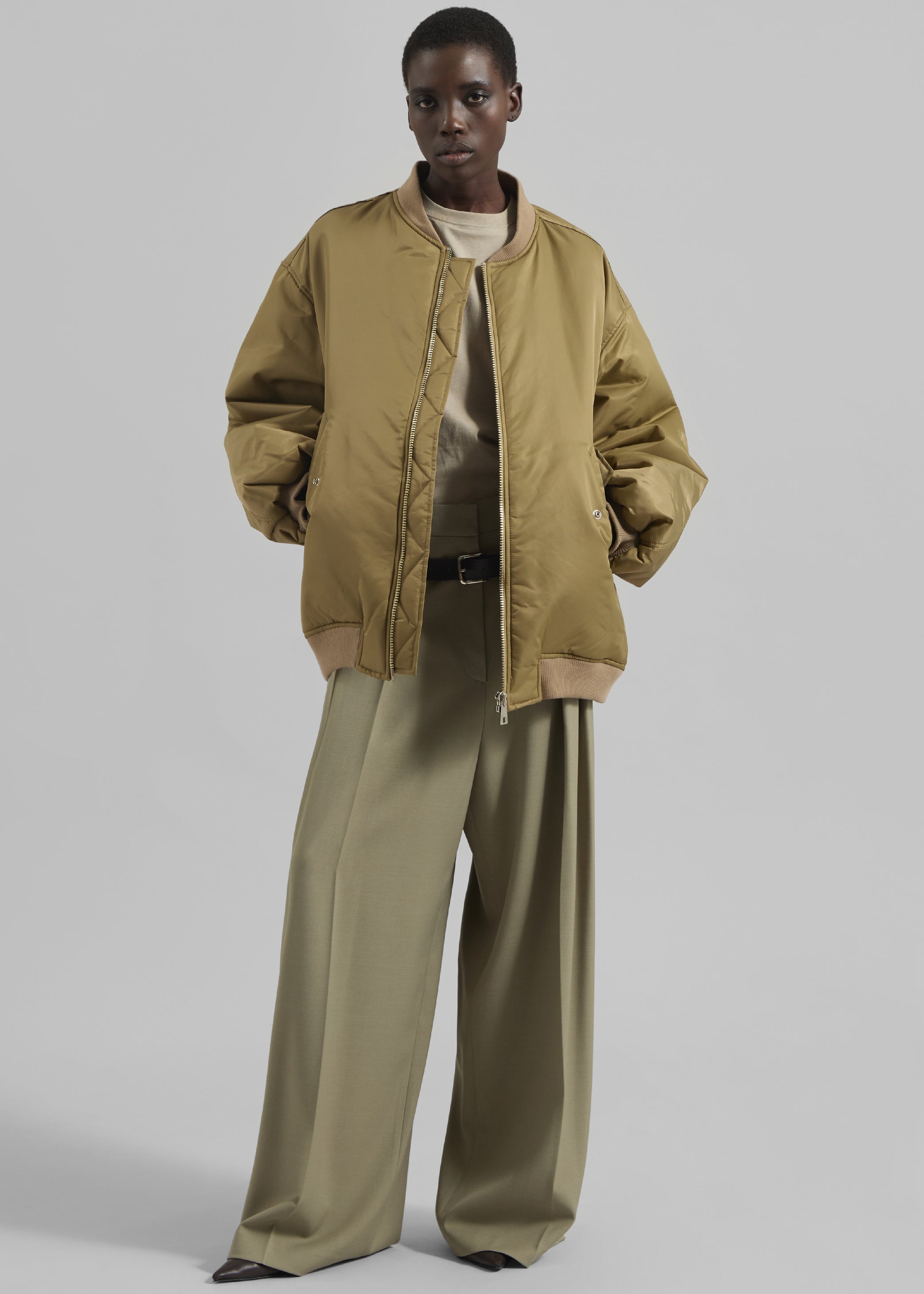 Shop the look image for Astra Bomber Jacket - Olive