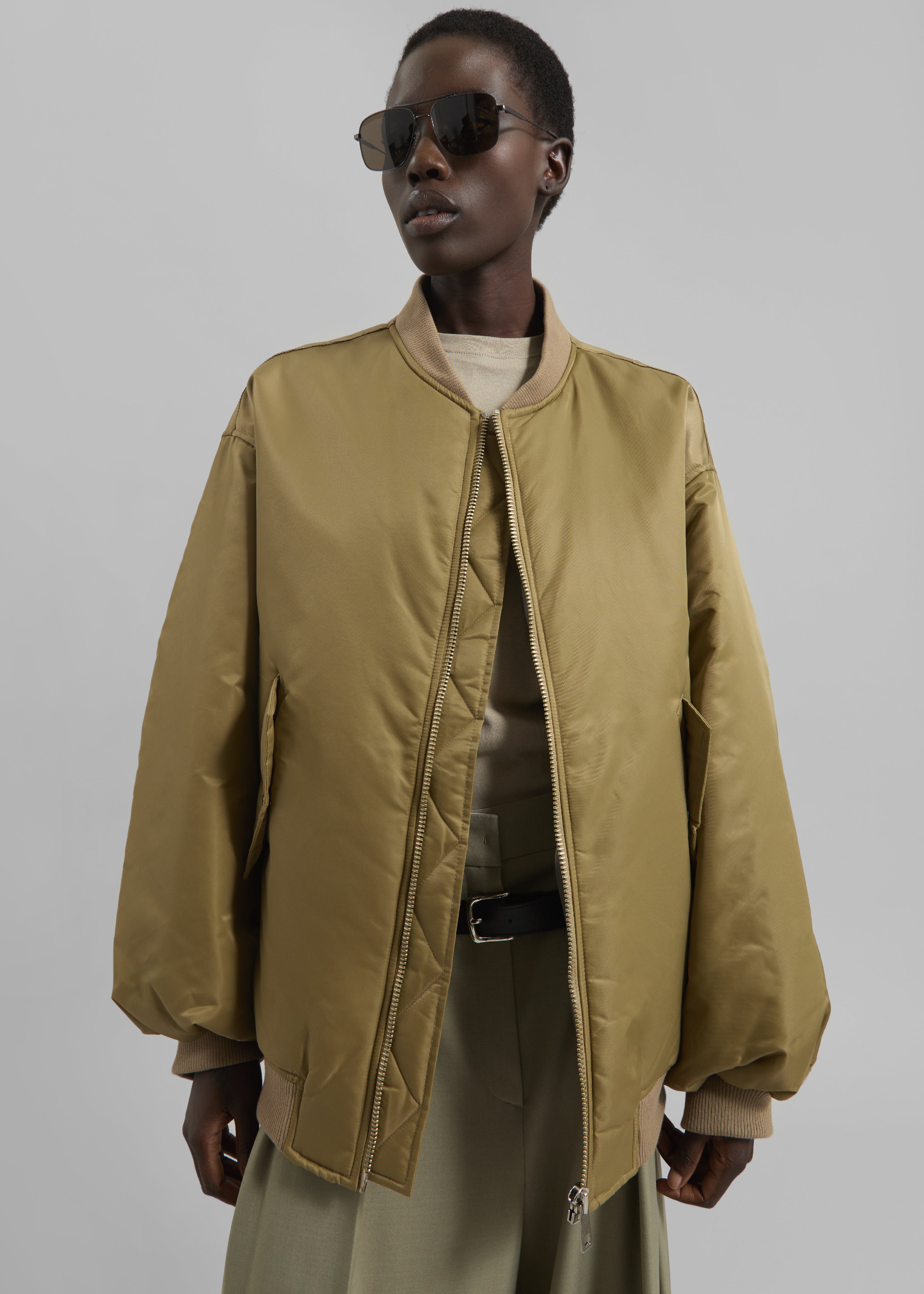 Astra Bomber Jacket - Olive - 1