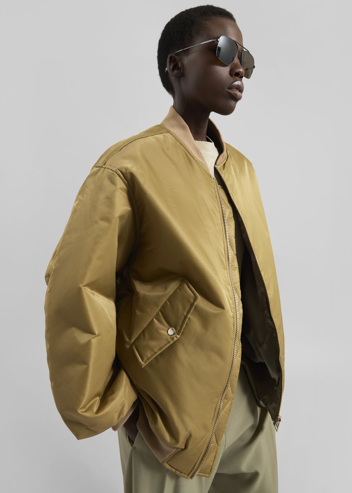 Astra Bomber Jacket - Olive - 1