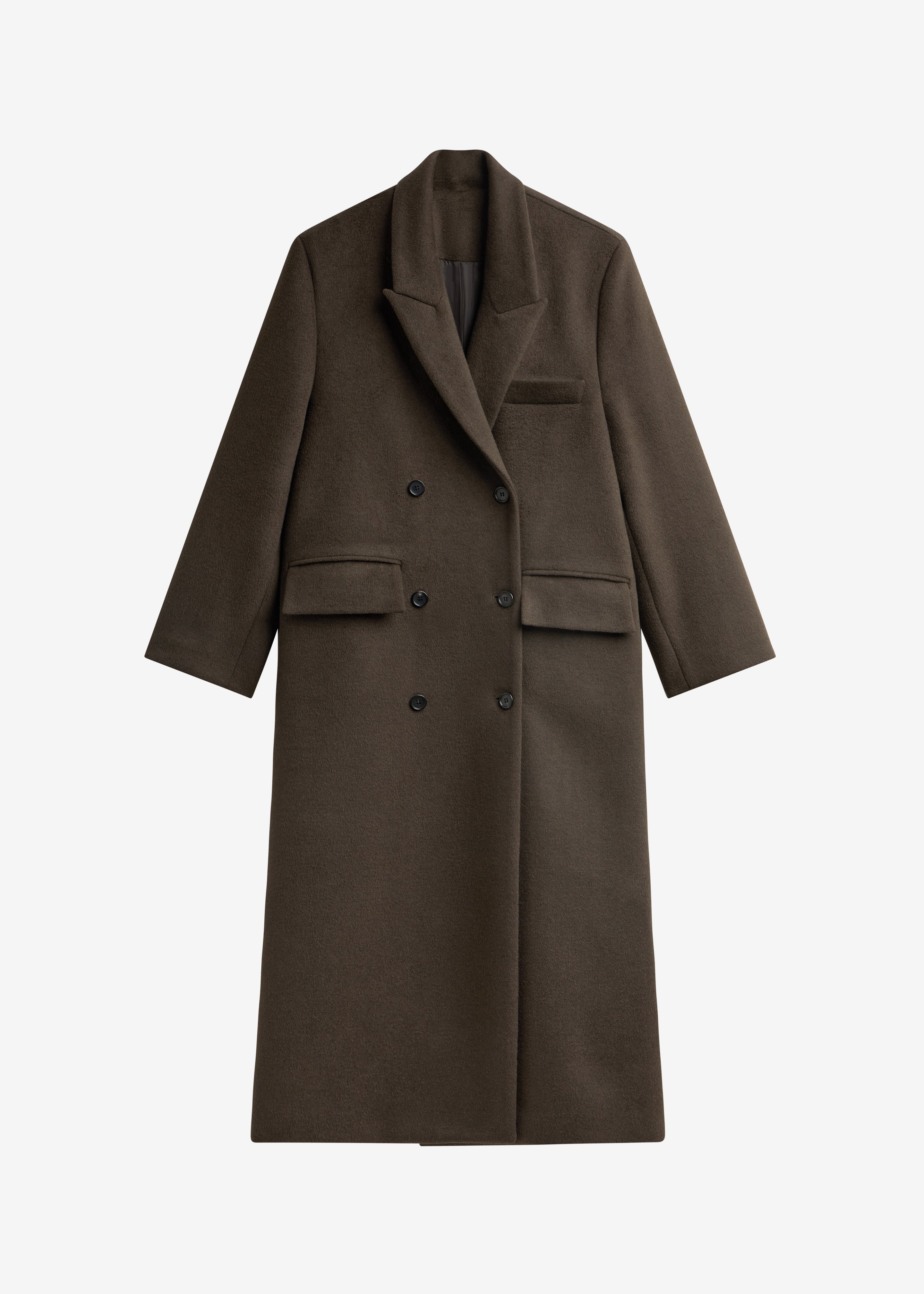 Atlin Wool Double-Breasted Coat - Brown – The Frankie Shop Europe