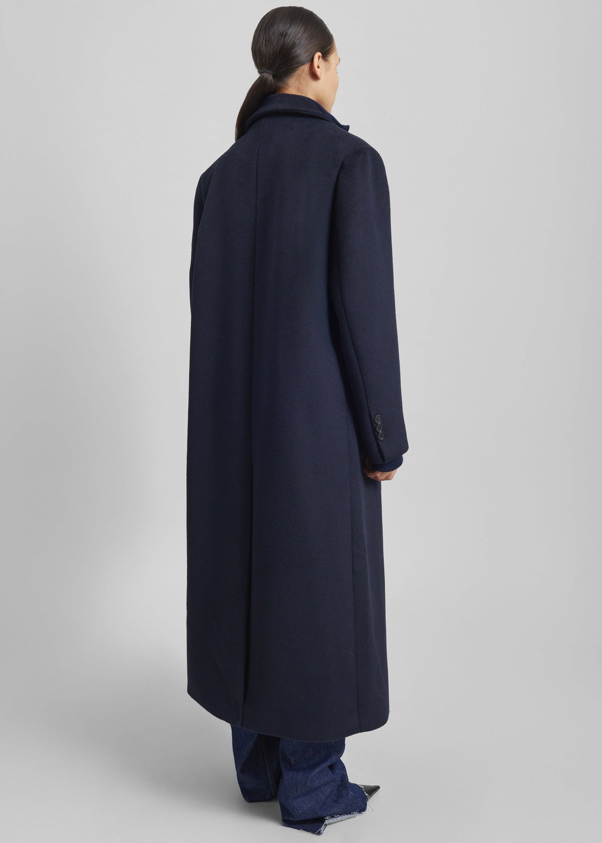 Atlin Wool Double-Breasted Coat - Dark Navy - 5