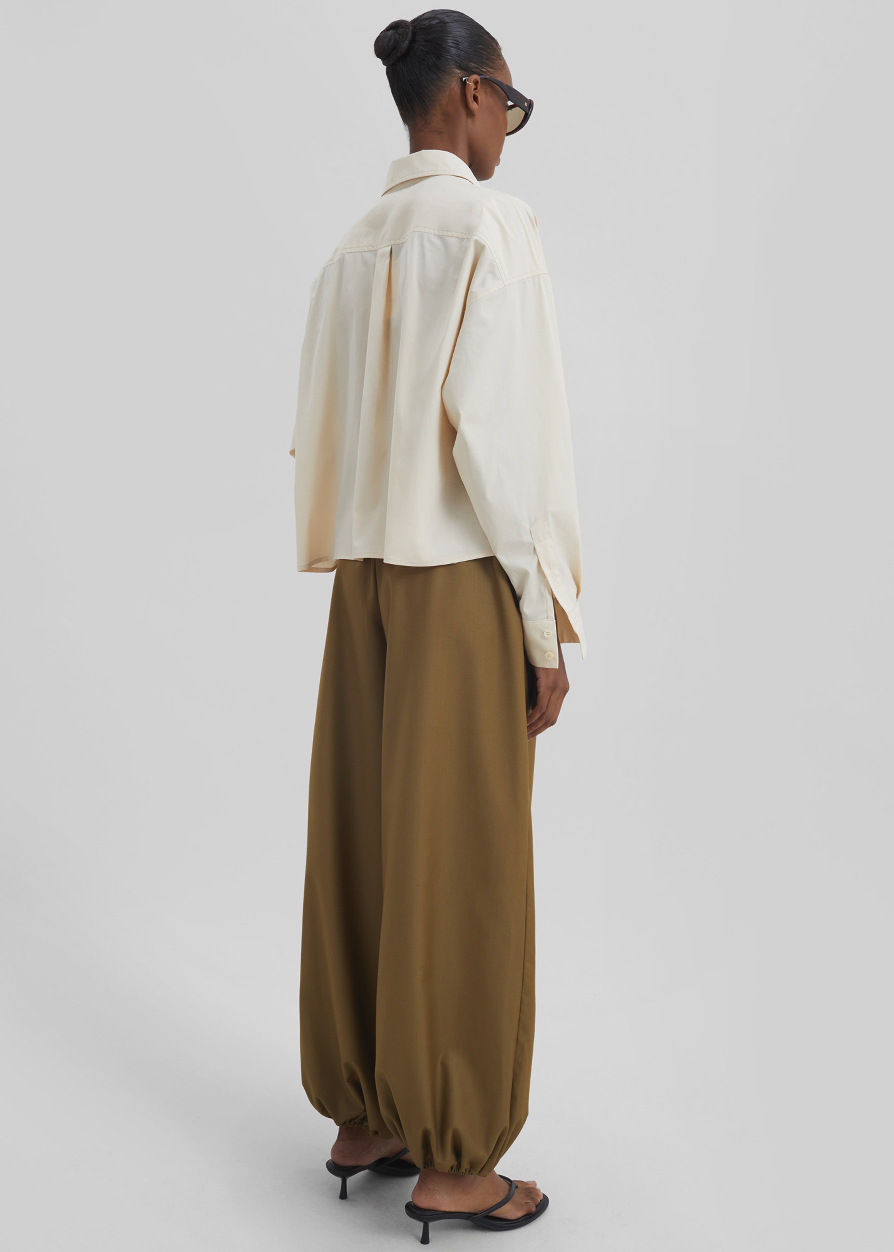 Aubray Balloon Pants - Olive Brown - 12