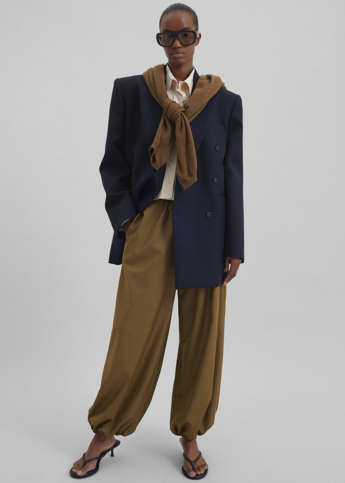 Aubray Balloon Pants - Olive Brown - 11