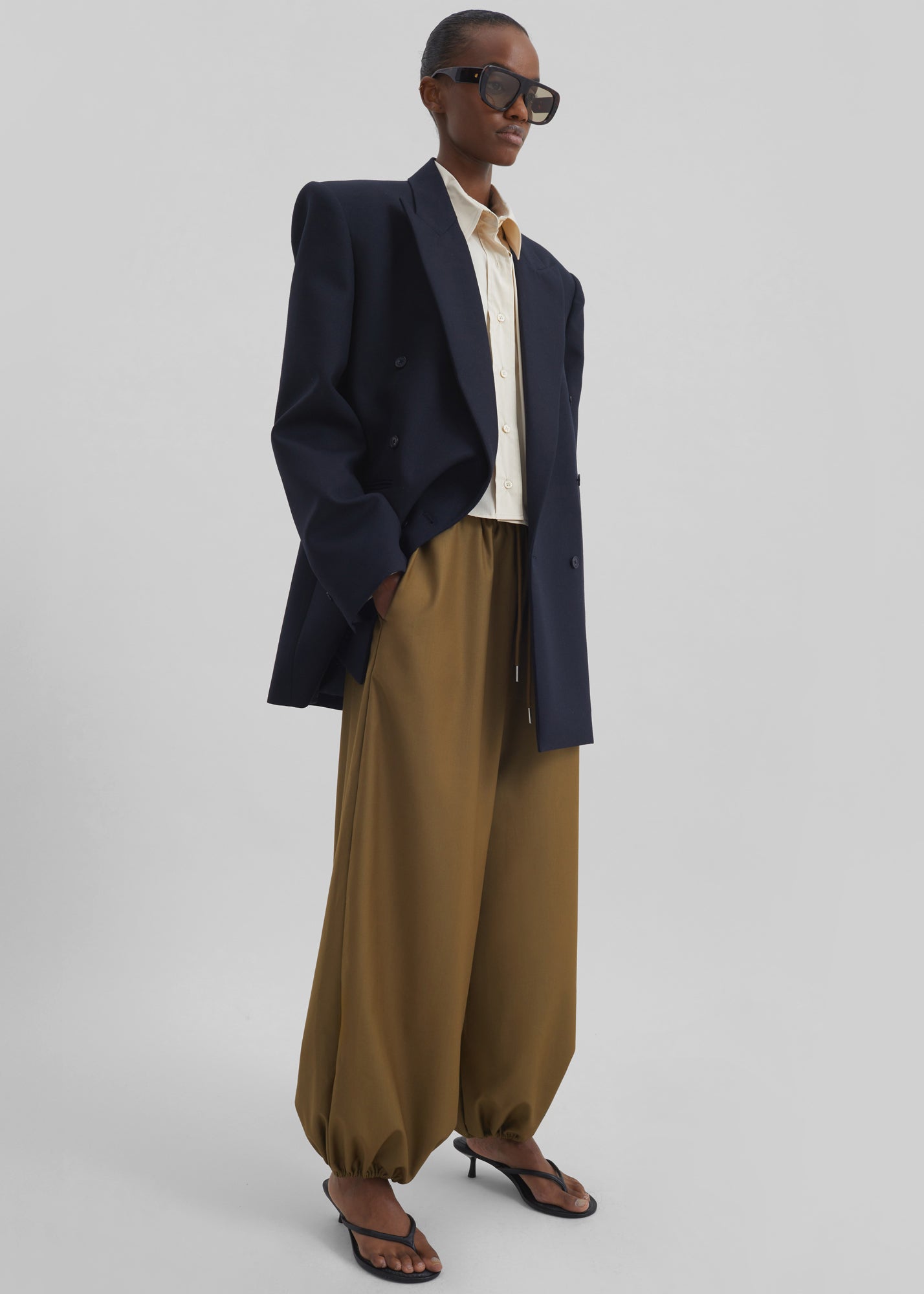 Aubray Balloon Pants - Olive Brown - 5