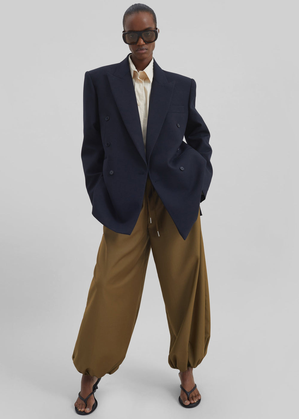 Aubray Balloon Pants - Olive Brown