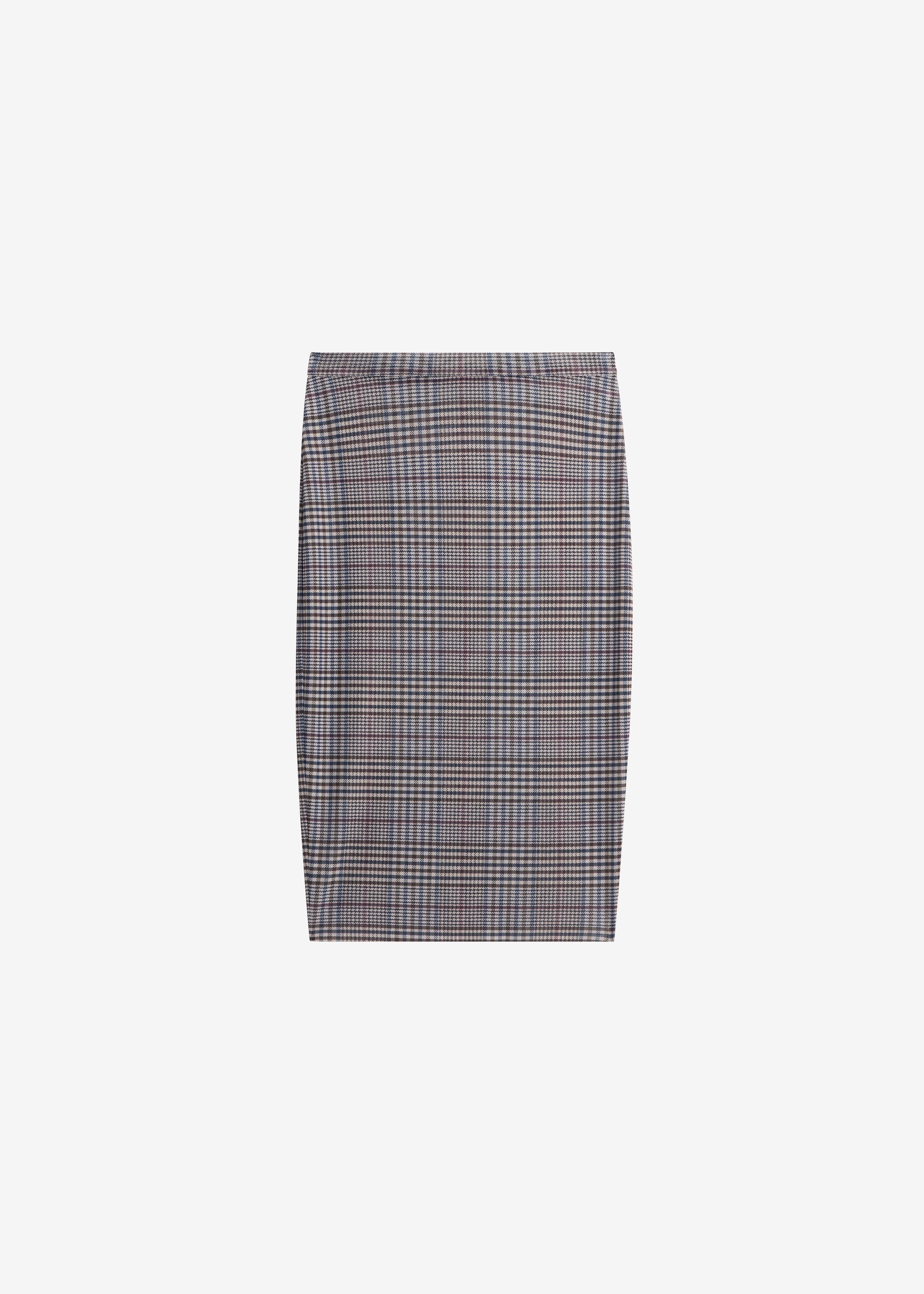Aurora Sheer Mesh Skirt - Beige Glen Plaid - 10