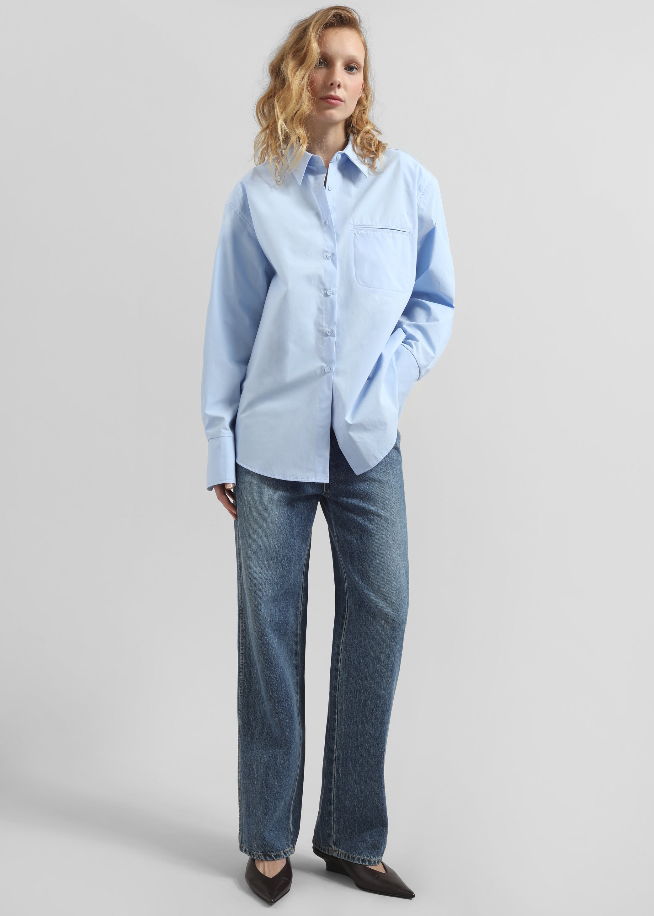 Shop the look image for Auster Padded Shirt - Sky Blue