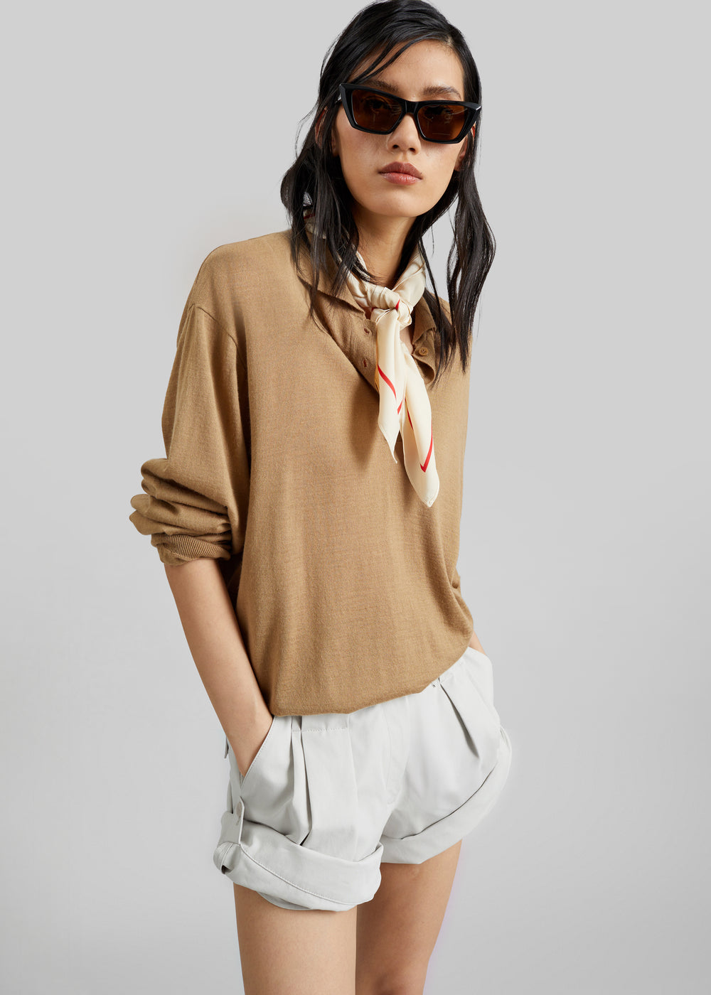 Avallon Padded Knit Polo - Camel - 1